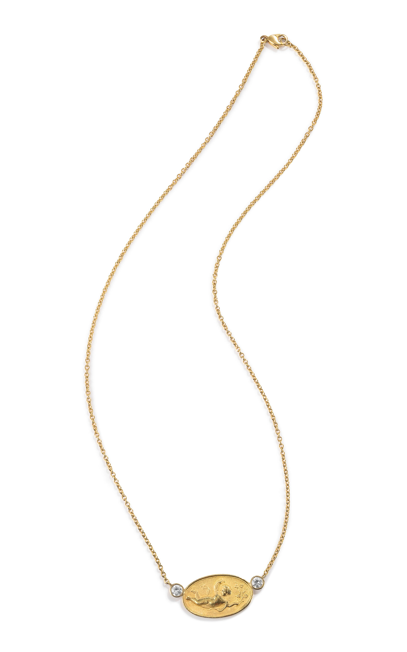 Shop Renato Cipullo Ninfa Dei Fiori 18k  Yellow Gold Diamond Necklace