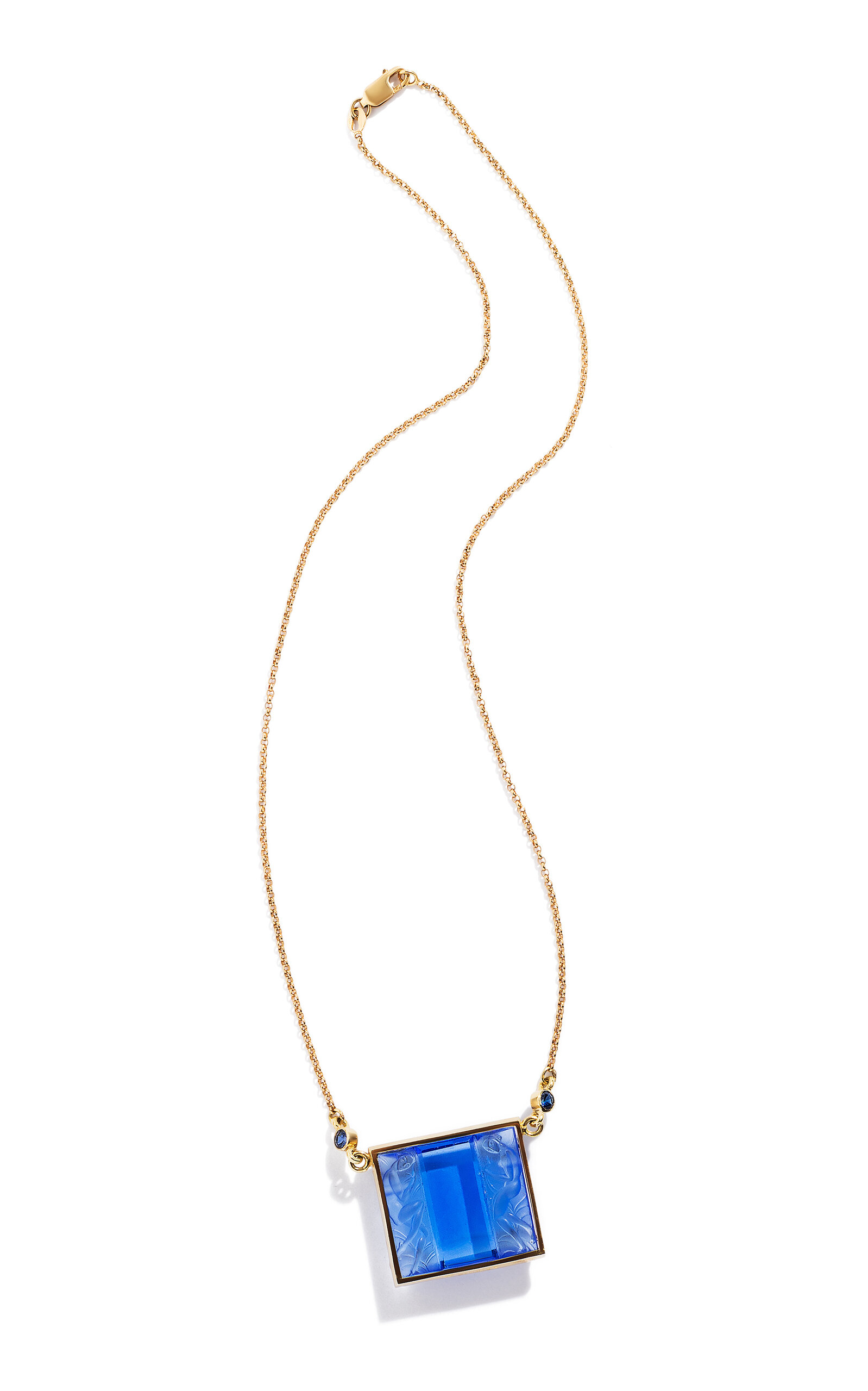 Figura 18K Yellow Gold Glass; Sapphire Necklace