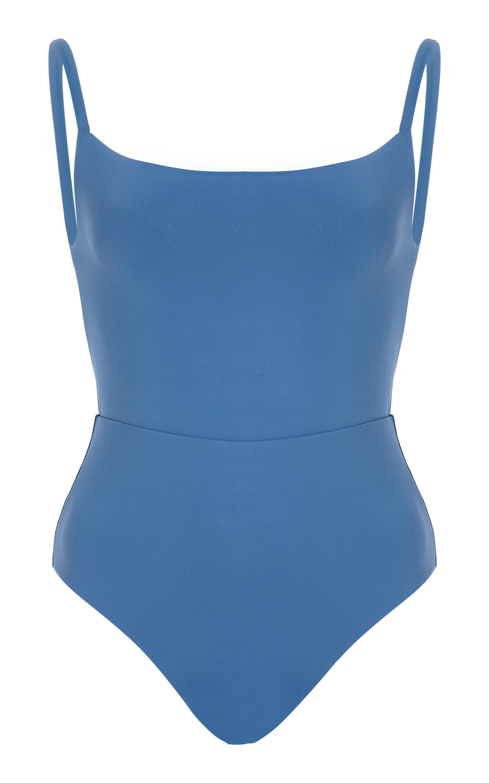 Square-Neck Open-Back One-Piece Swimsuit