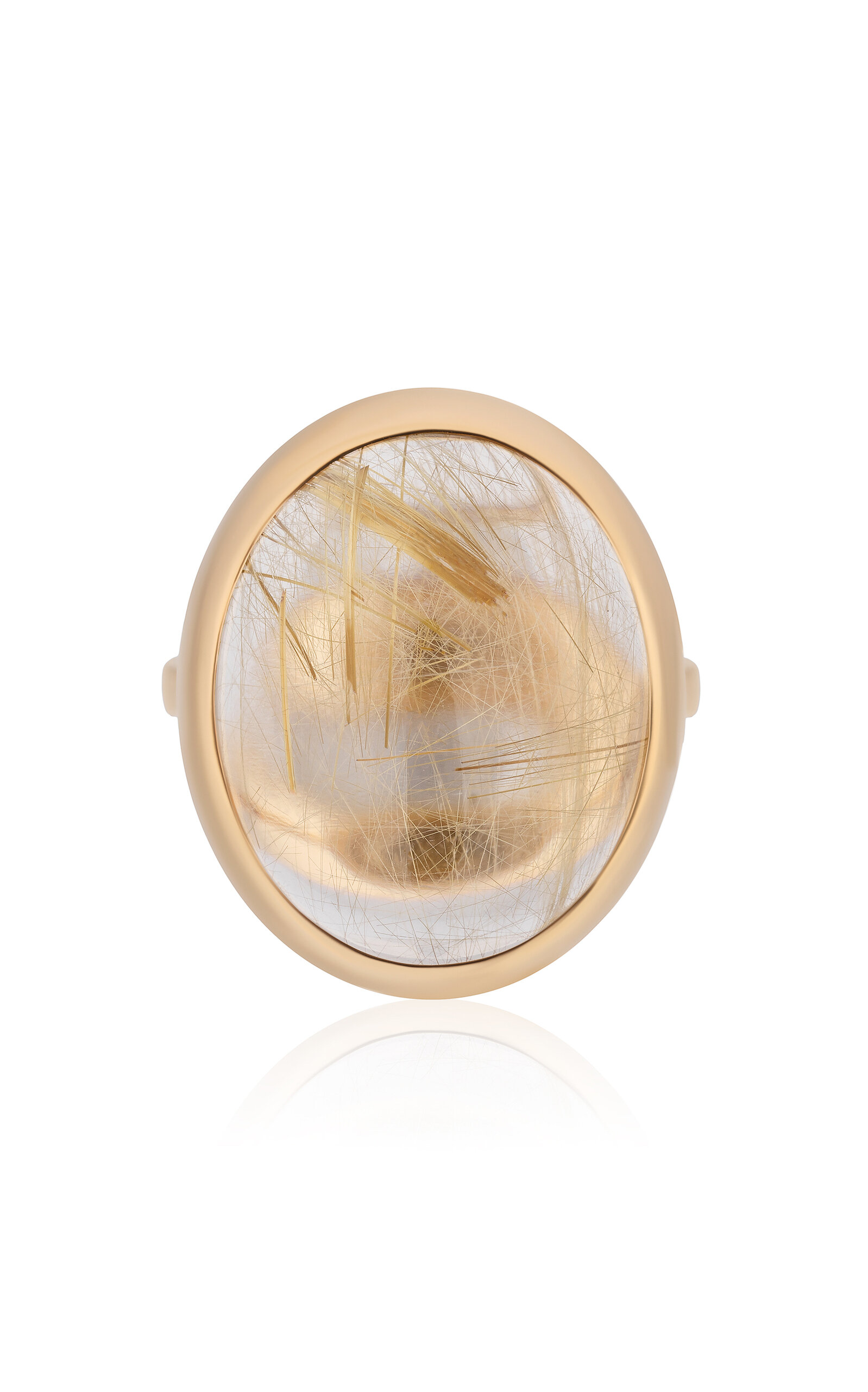 18K Yellow Gold Rutilated Ring