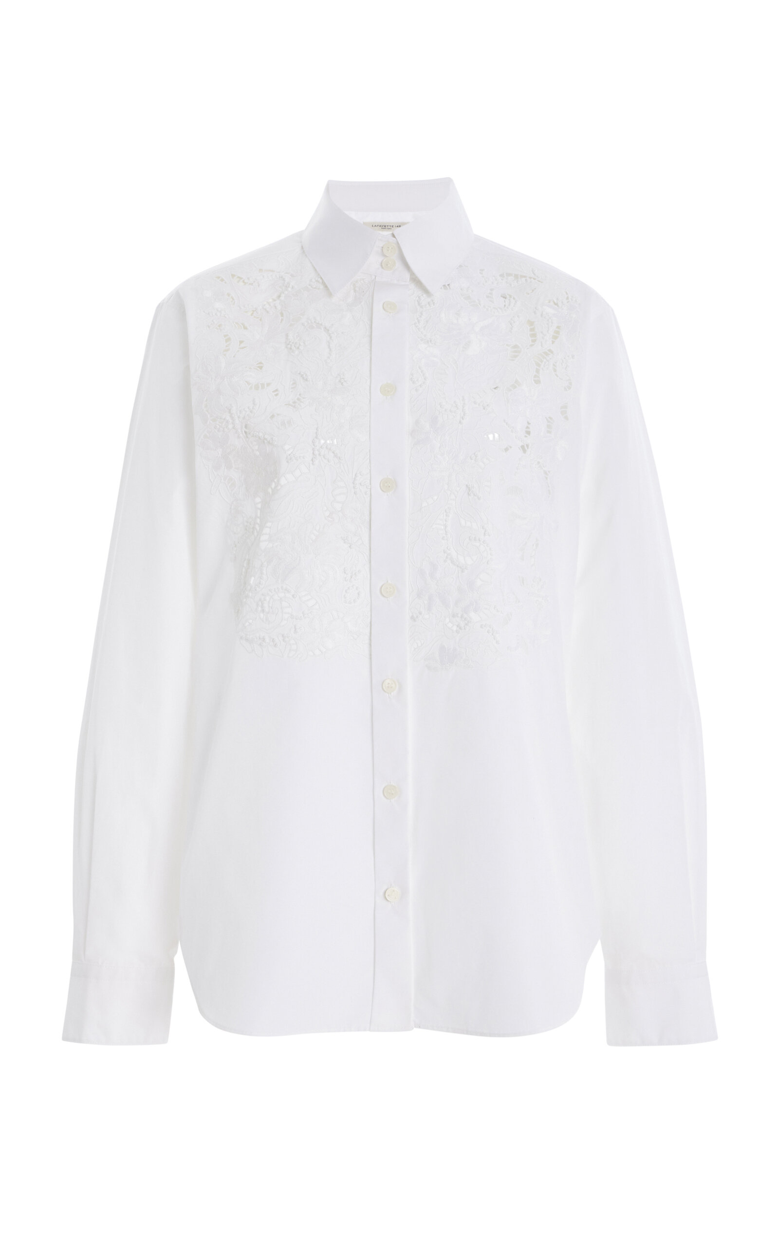 Baroque Embroidered Organic Cotton Poplin Shirt