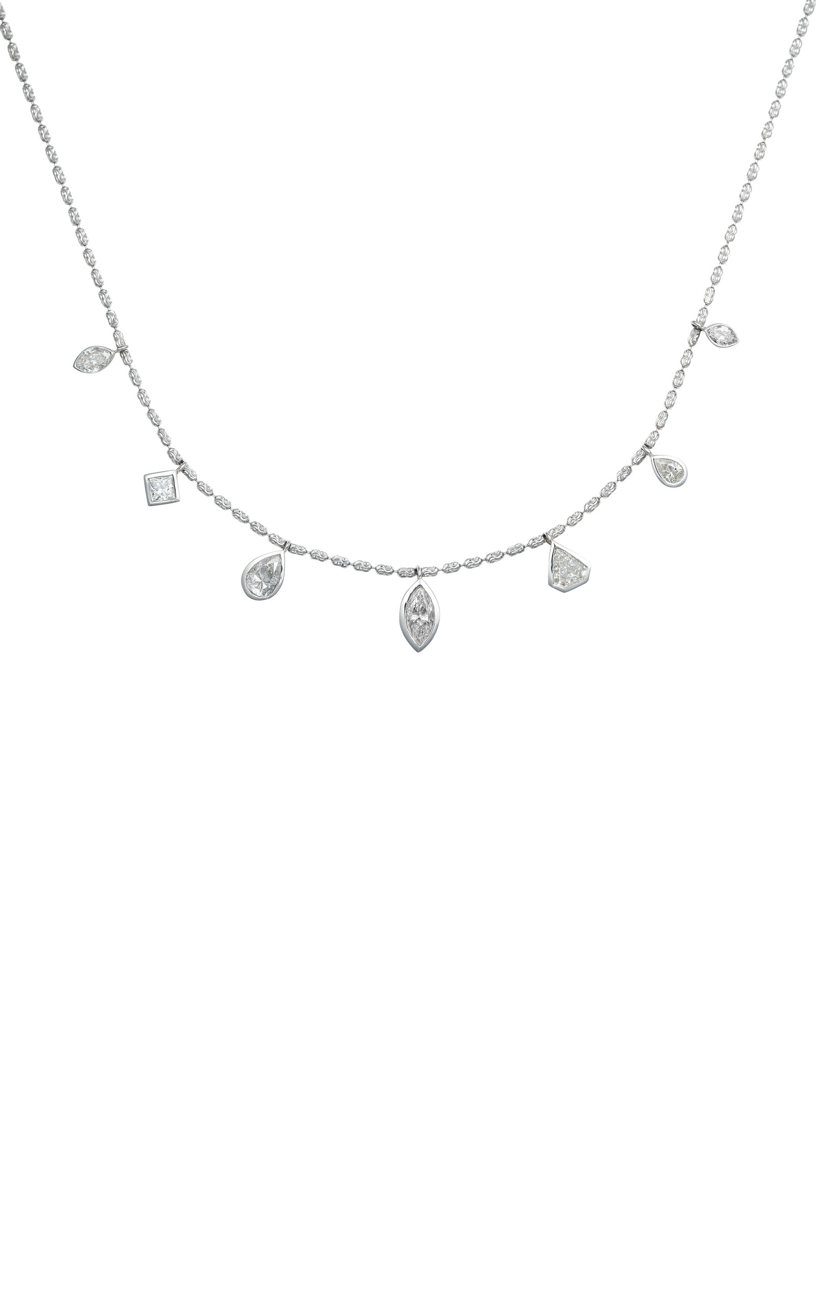 Khepri 18k White Gold Rani Necklace In Metallic