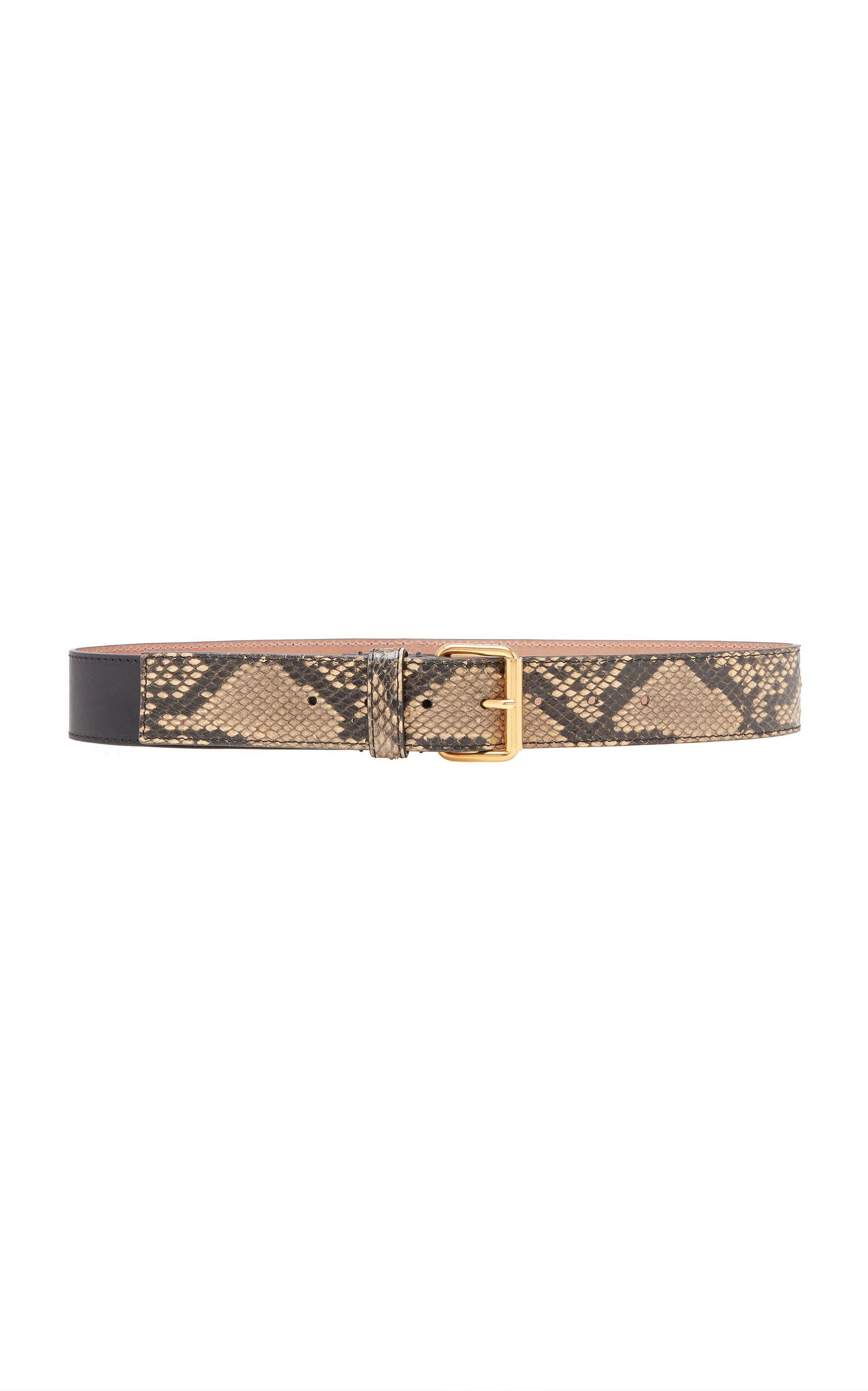 Python-Effect Leather Belt