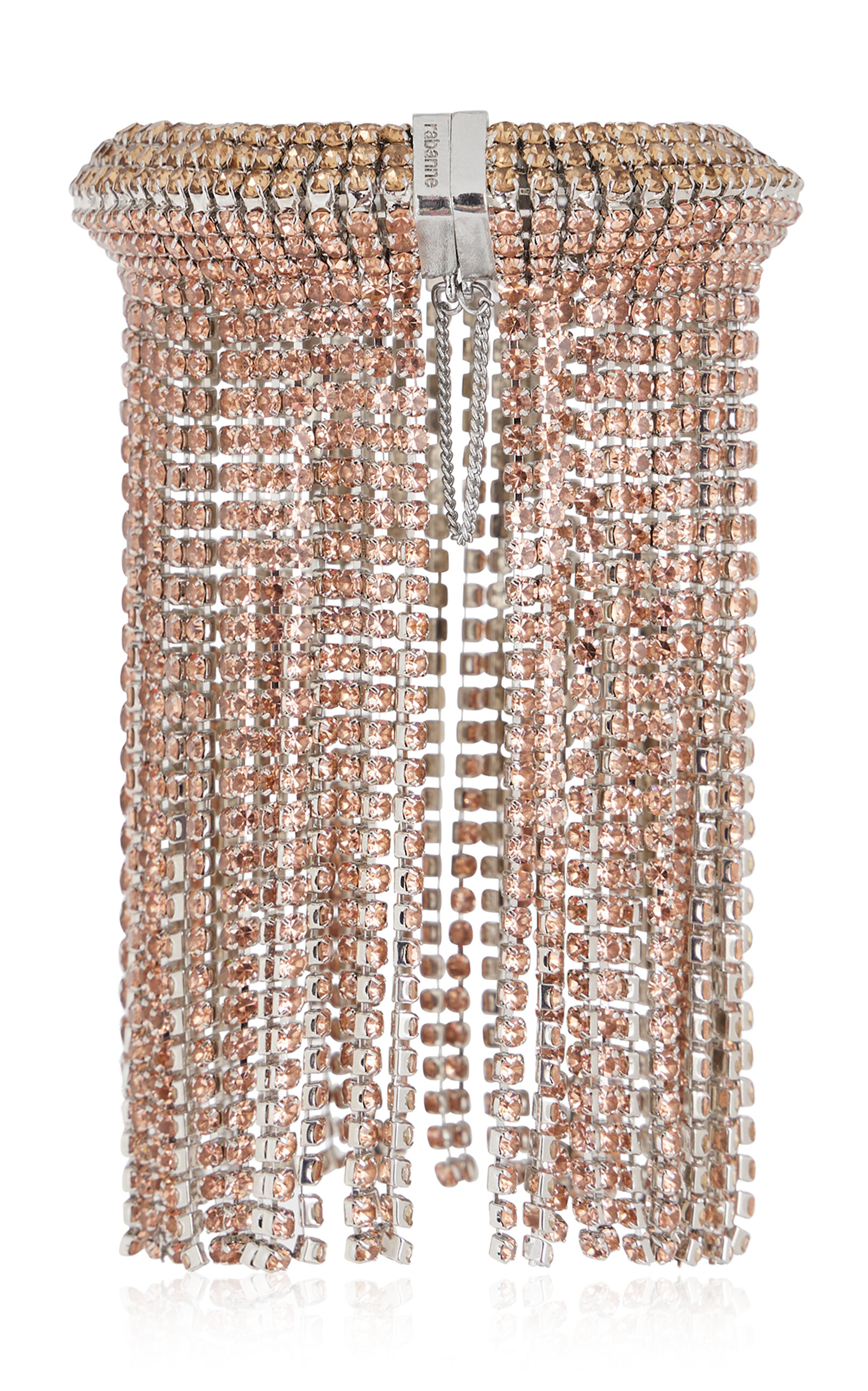 Crystal-Embellished Fringe Cuff Bracelet