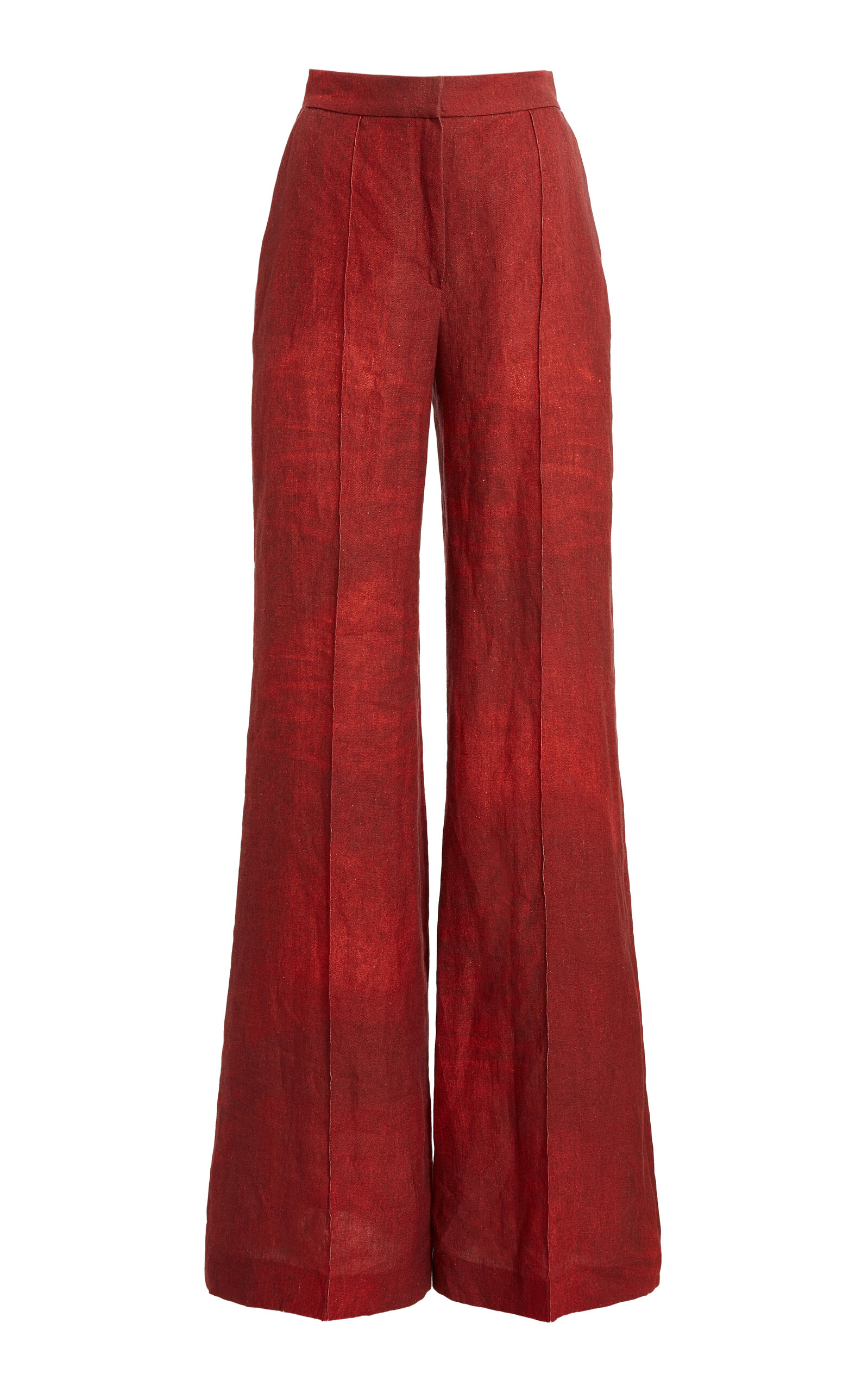 Shop Elie Saab Wide Legged Printed Linen Pants