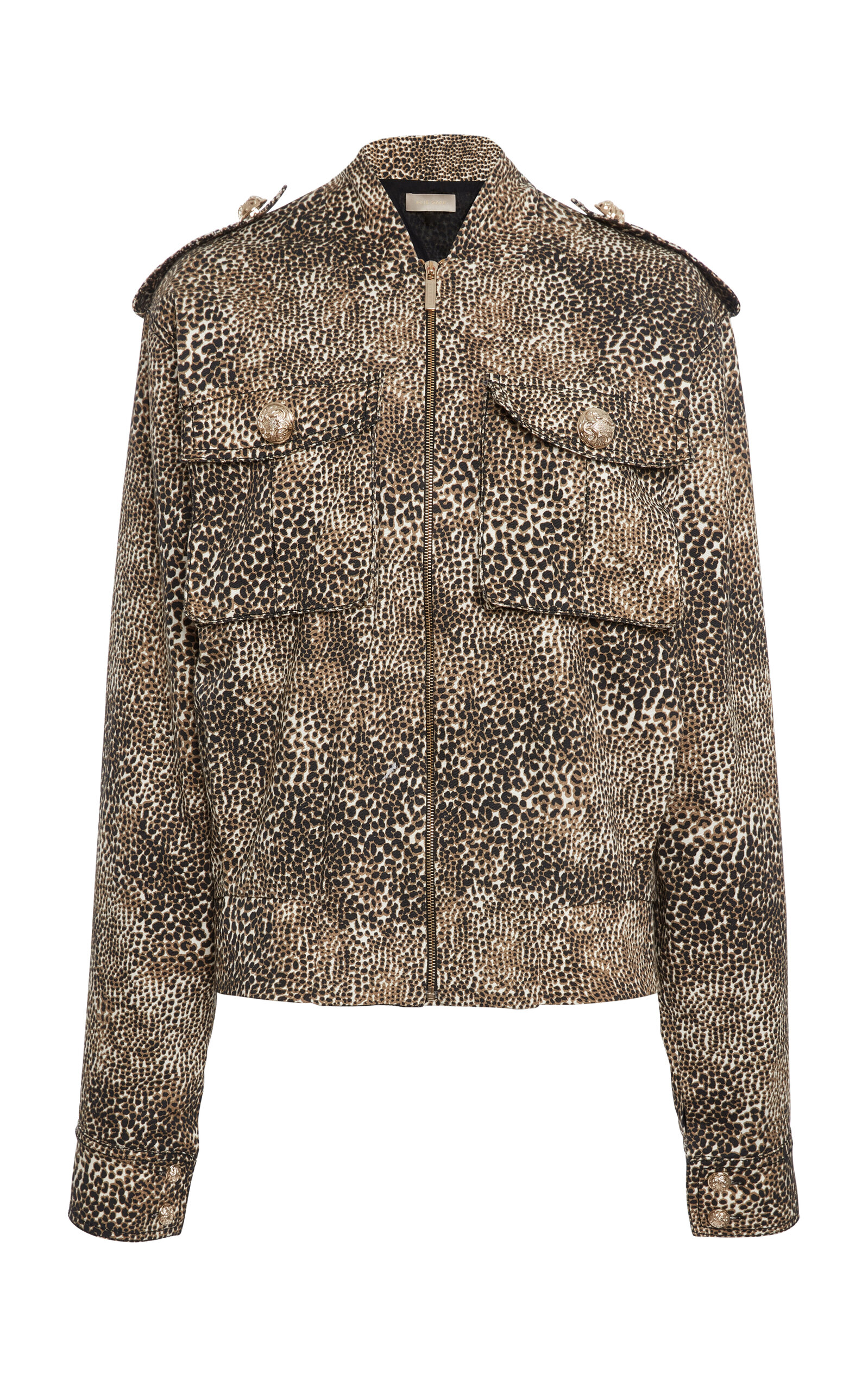 Shop Elie Saab Printed Gabardine Bomber Jacket