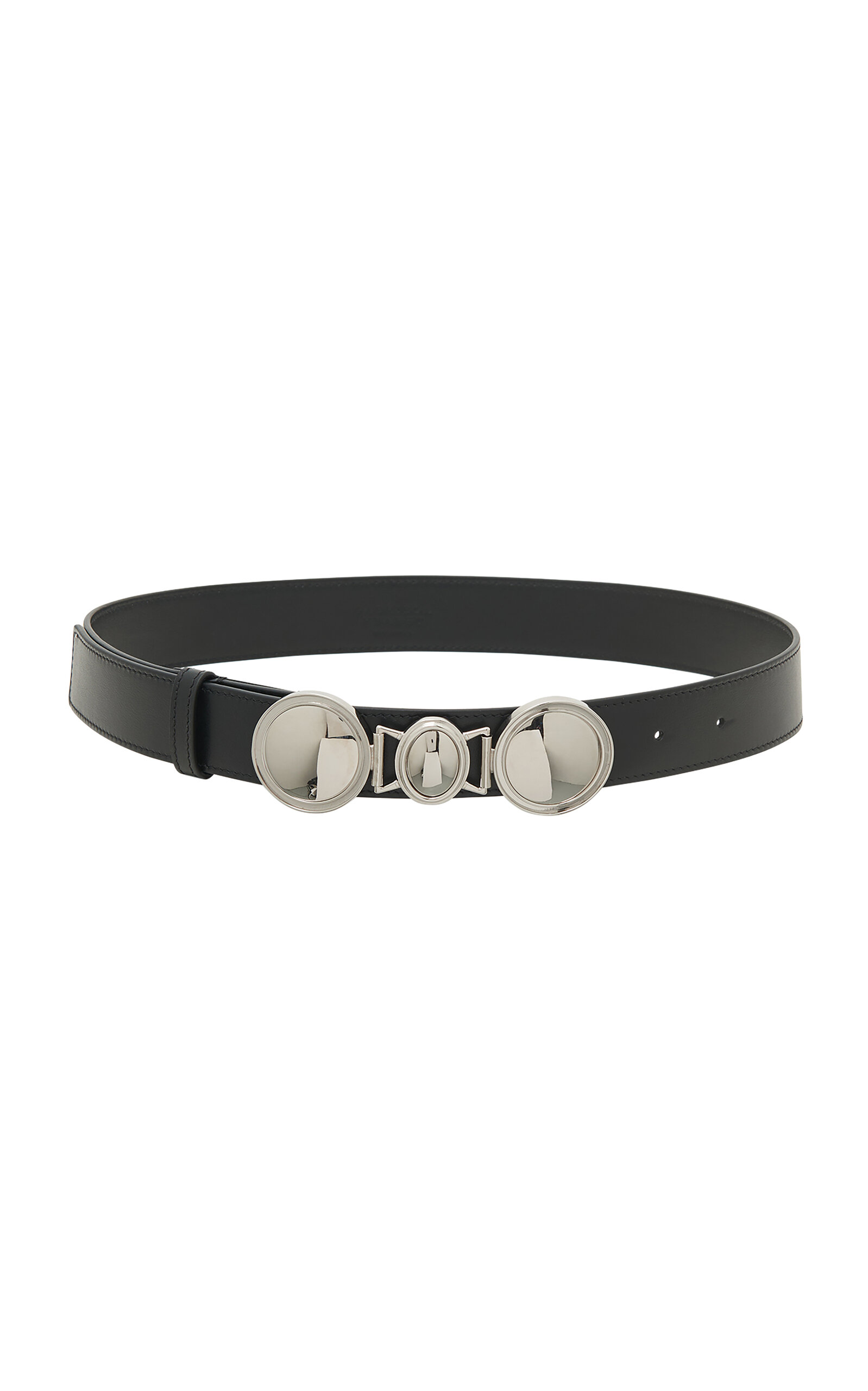 Shop Gabriela Hearst Grange Leather Belt In Black