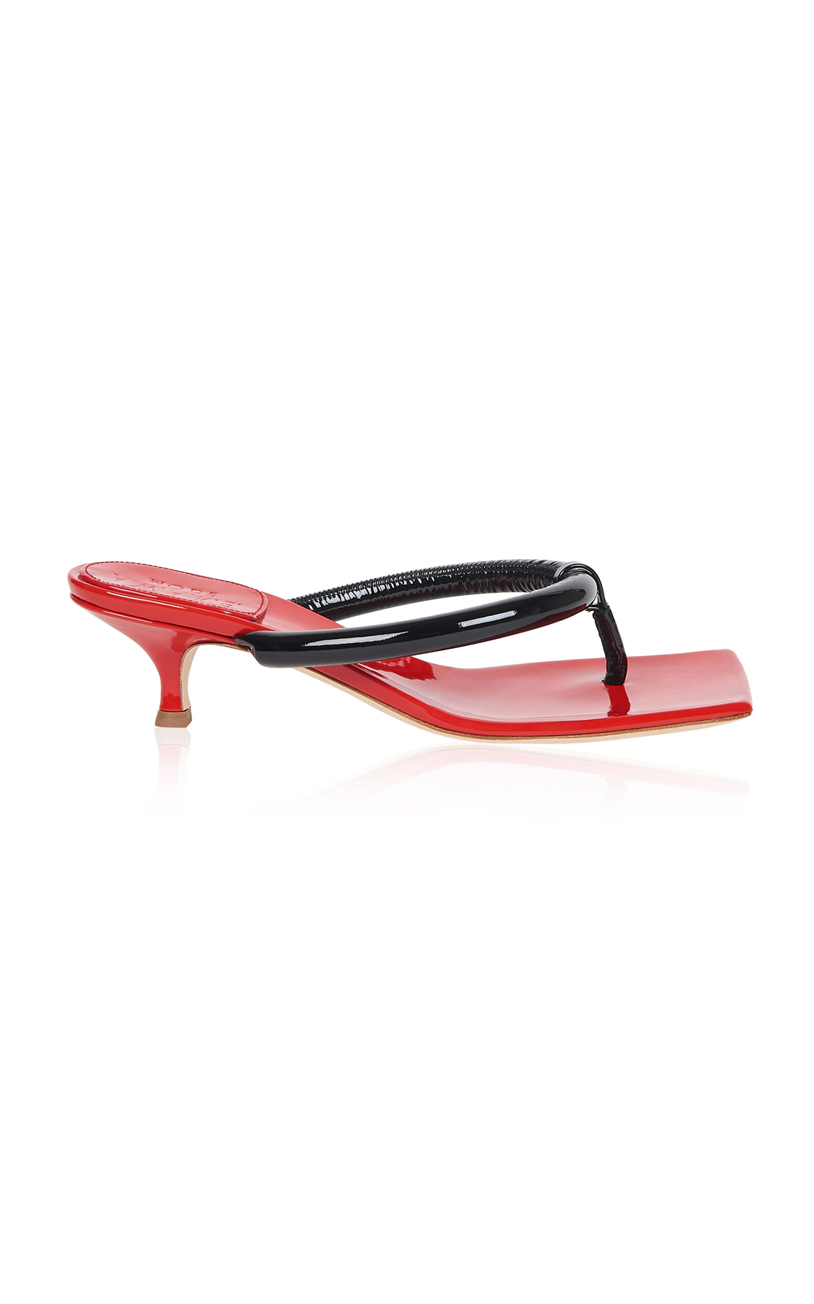 Shop A.w.a.k.e. Delta Leather Flip Flops In Red