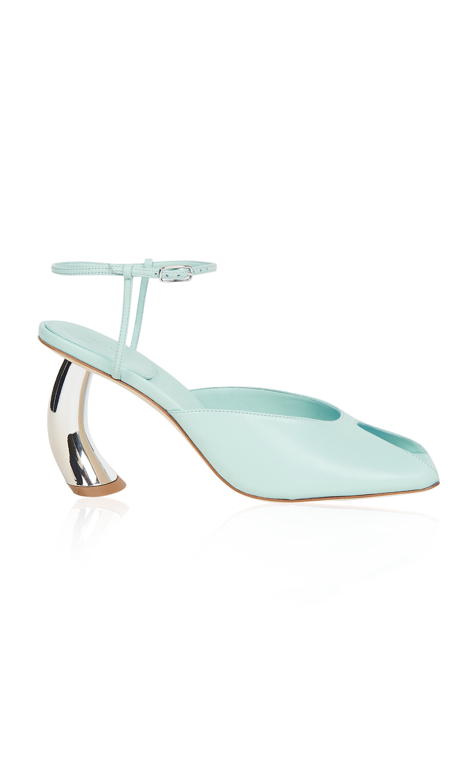 Shop A.w.a.k.e. Giustine Leather Sandals In Blue