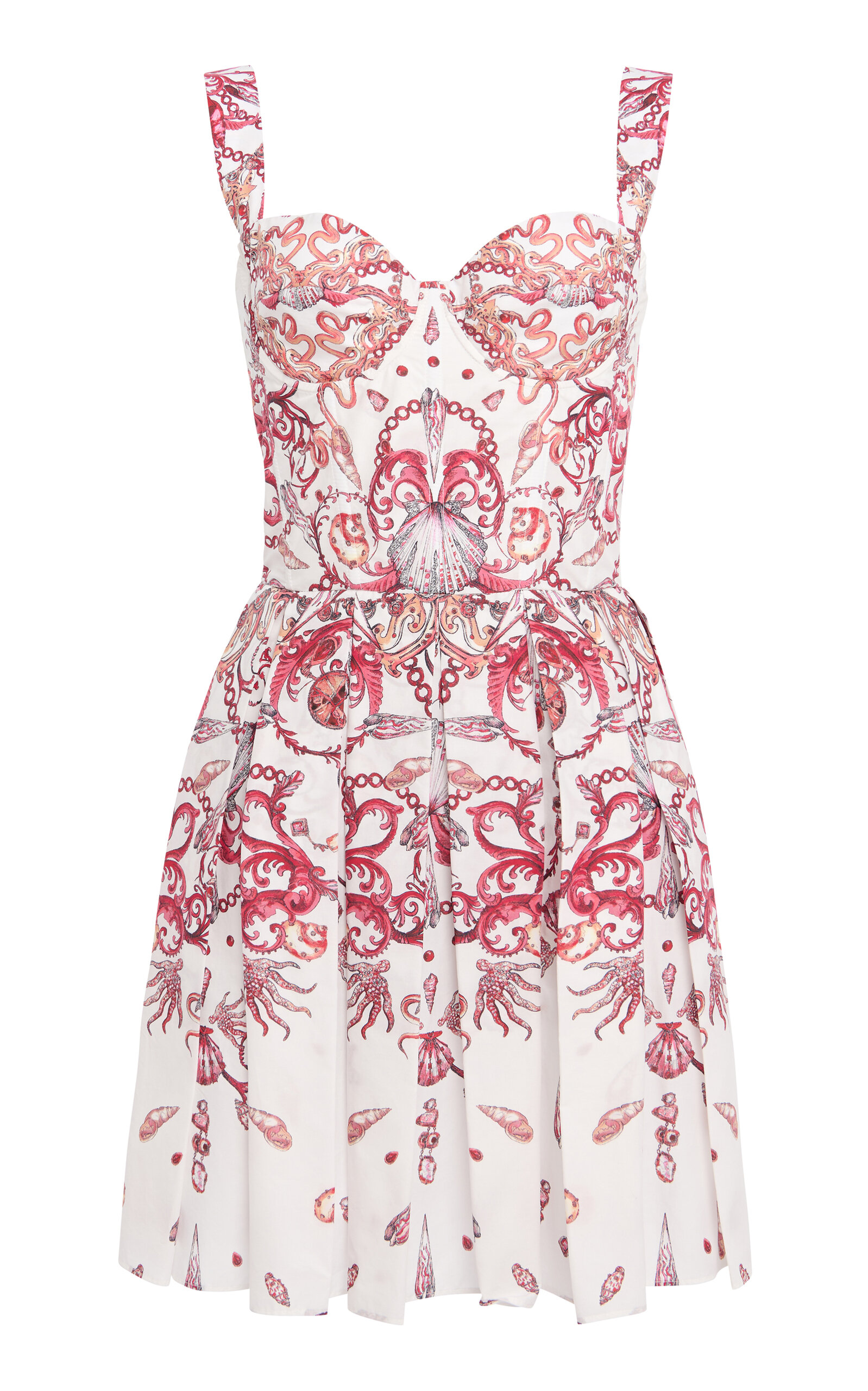 Shop Zuhair Murad Patterned Cotton Mini Dress In Ivory