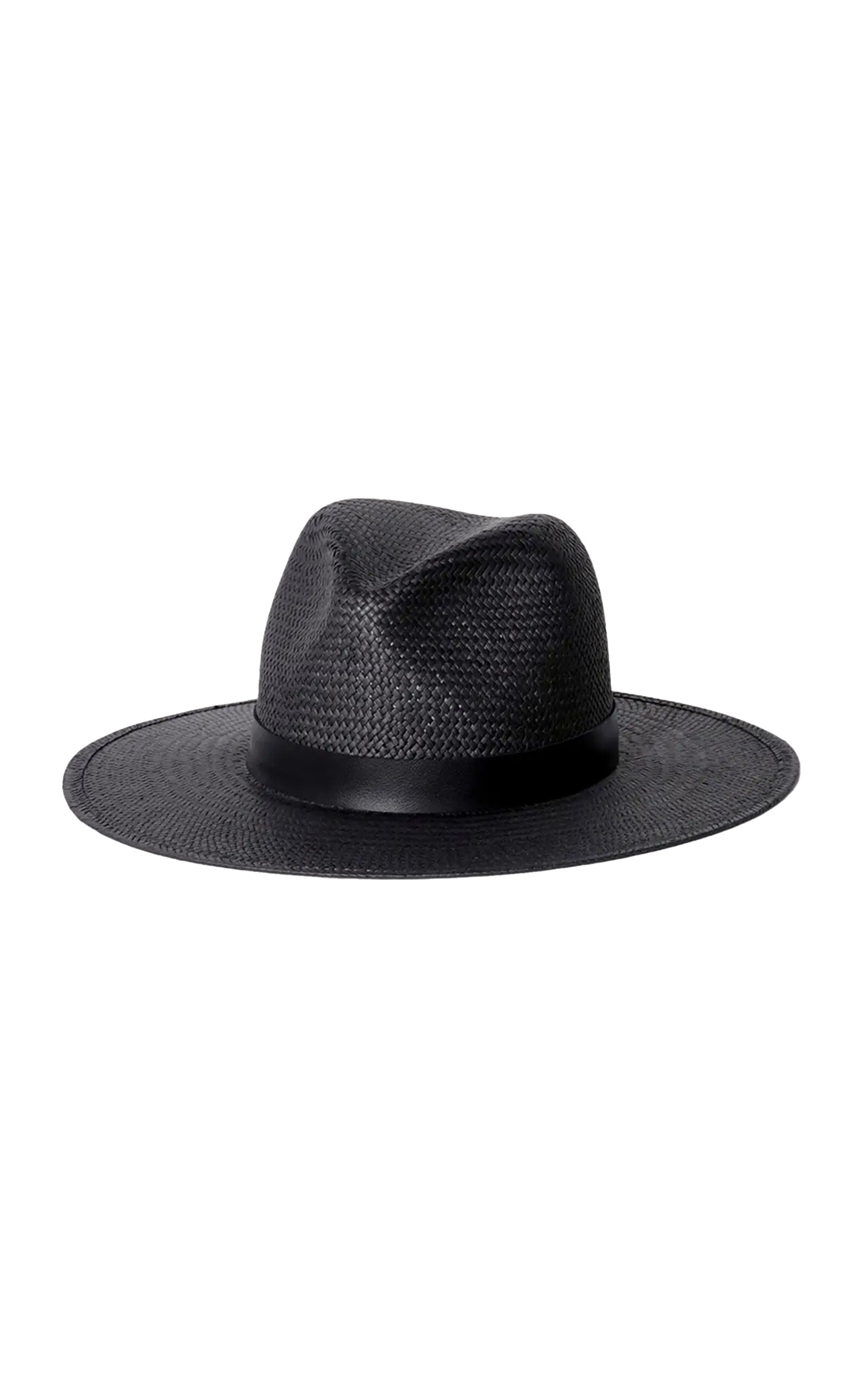 Shop Janessa Leone Simone Straw Hat In Black