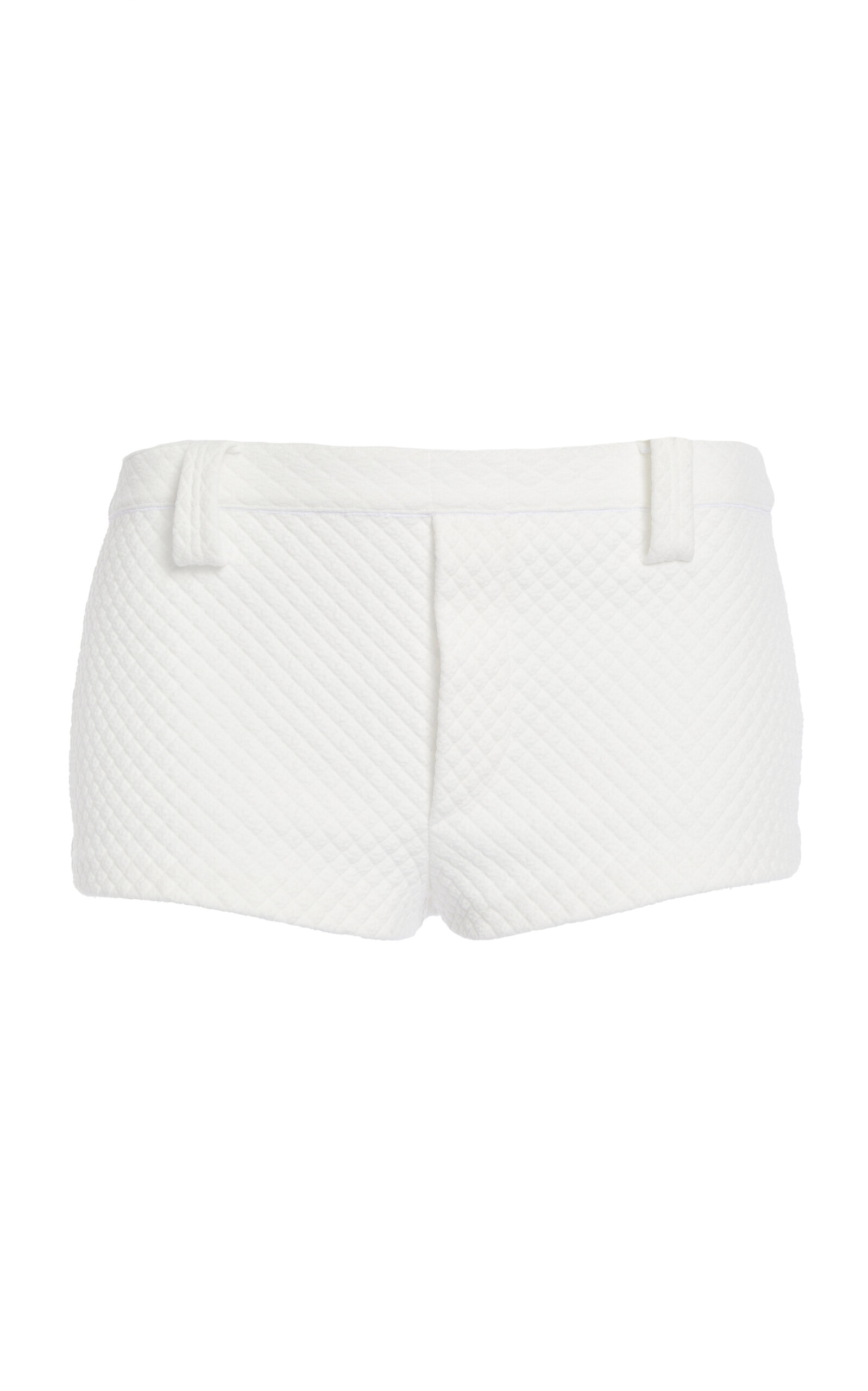 Tom Ford Knit Matelassé Mini Shorts In Off-white