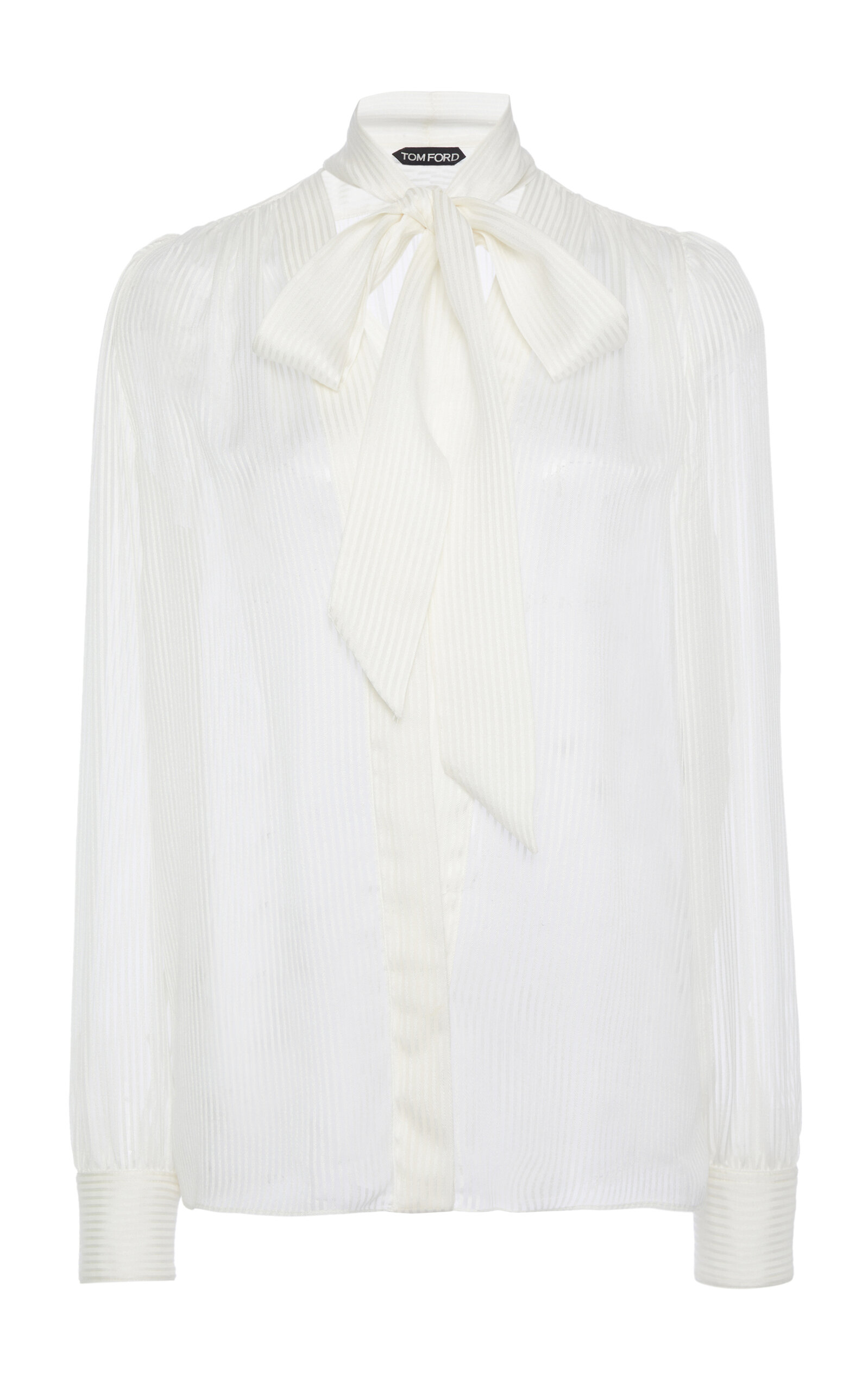 Tom Ford Striped Silk-chiffon Blouse