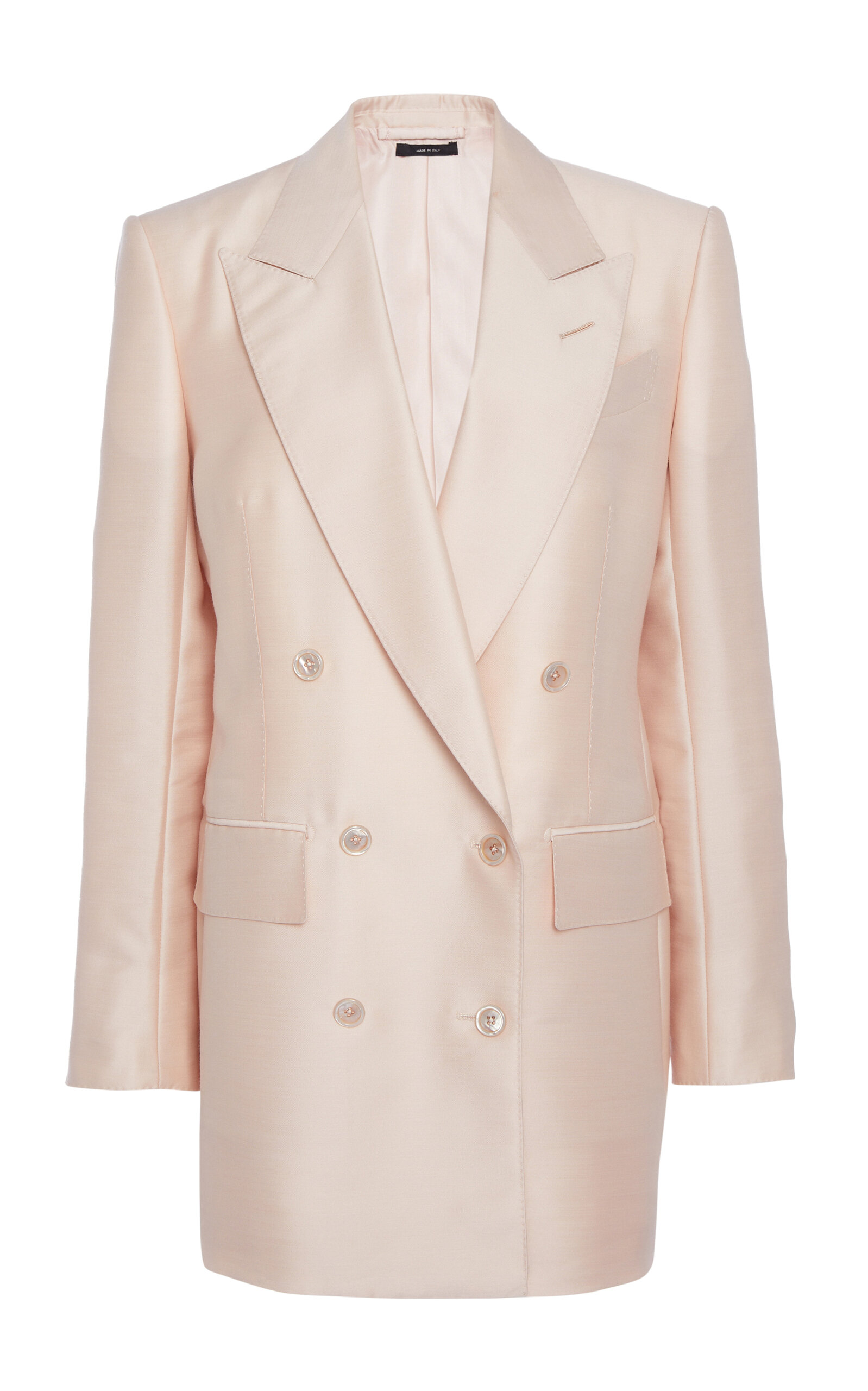 Tom Ford Double-breasted Wool-blend Jacket In Light Pink