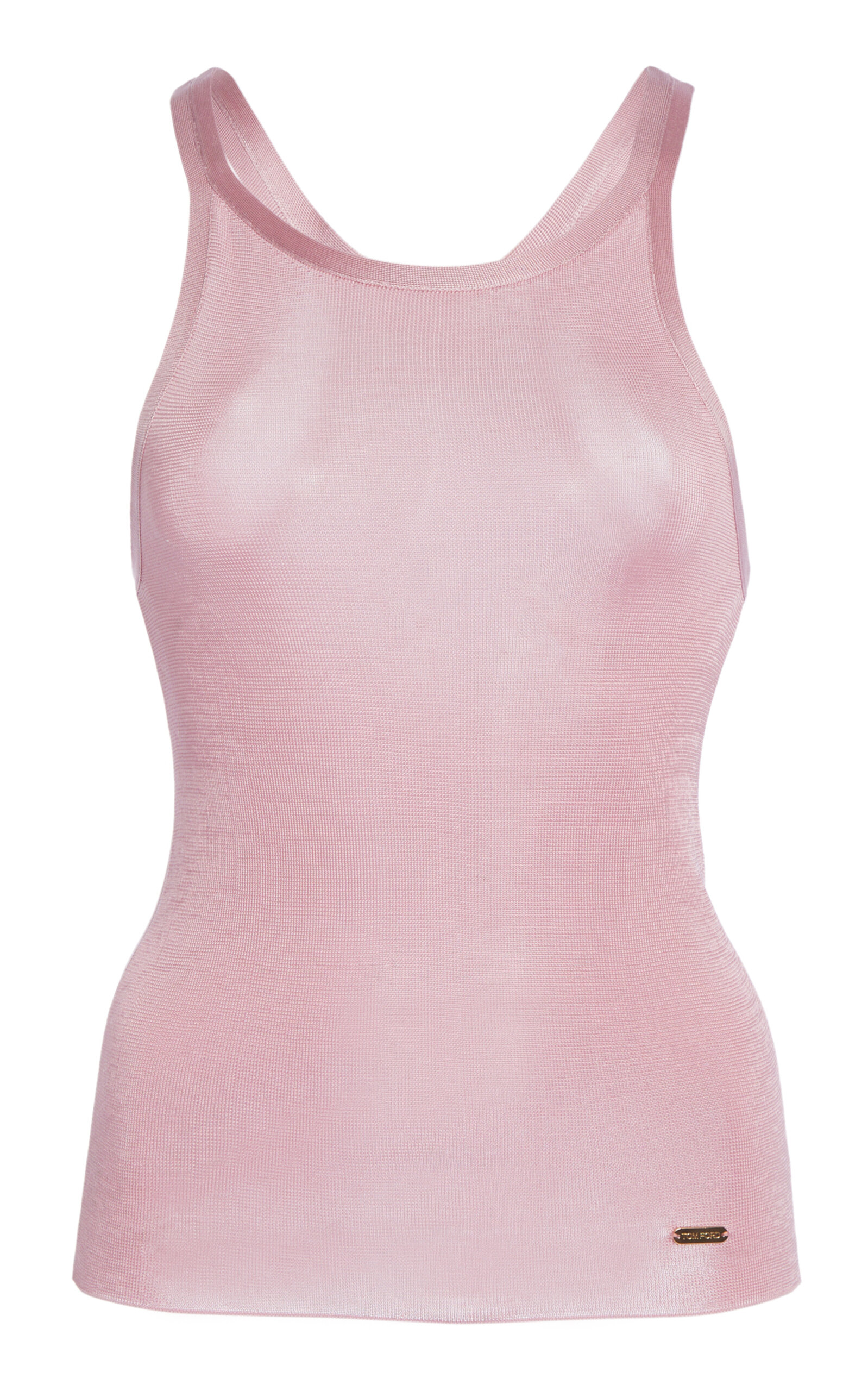 Tom Ford Racerback Silk Tank Top In Pink