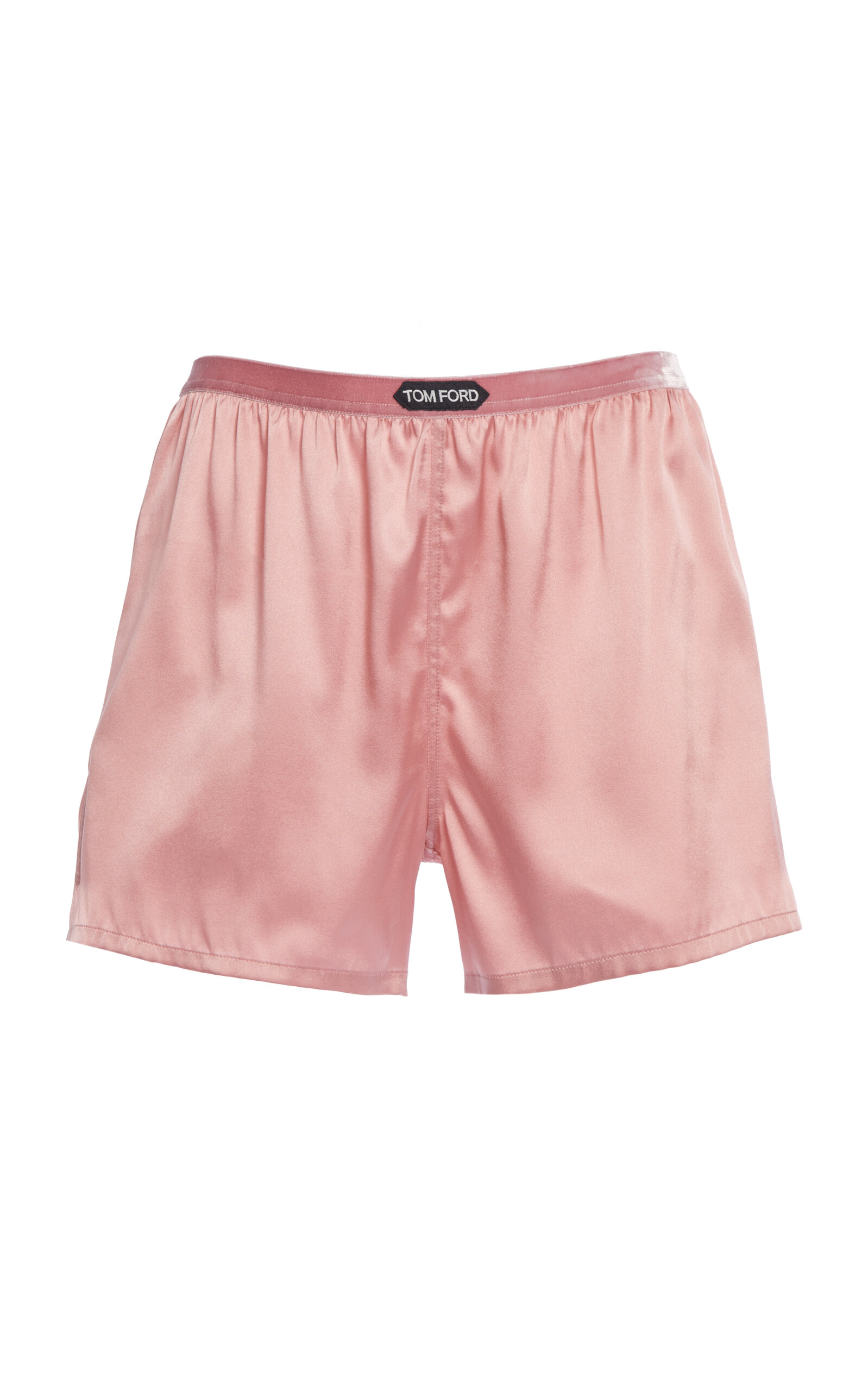 Tom Ford Logo Silk-satin Pajama Shorts In Pink