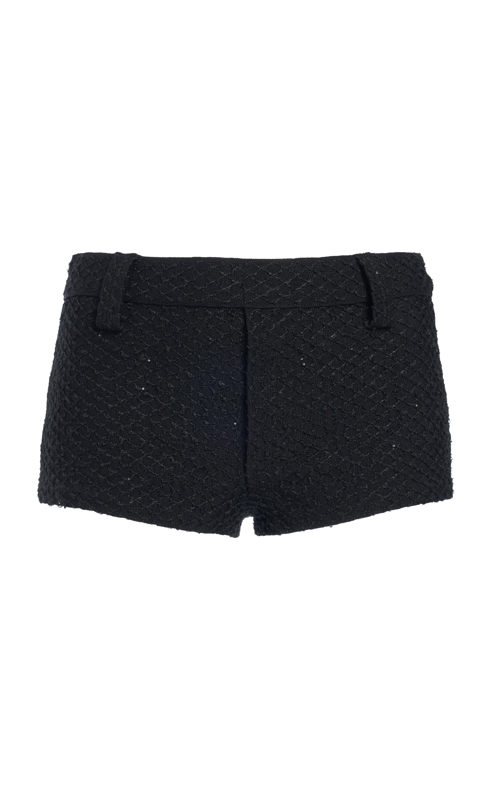 Tom Ford Paillette Silk Mini Shorts In Black