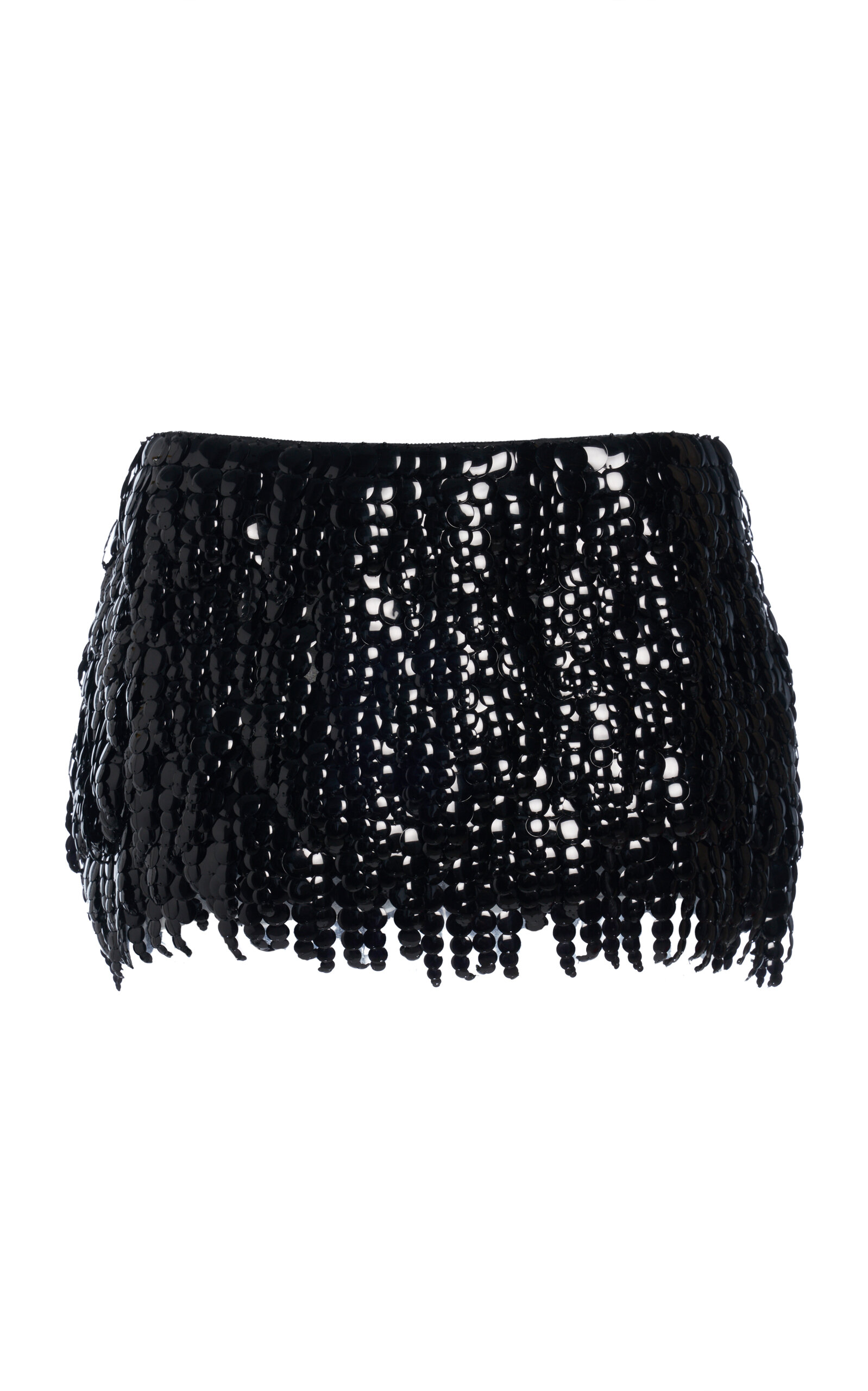 Tom Ford Sequined Silk-organza Mini Skirt In Black