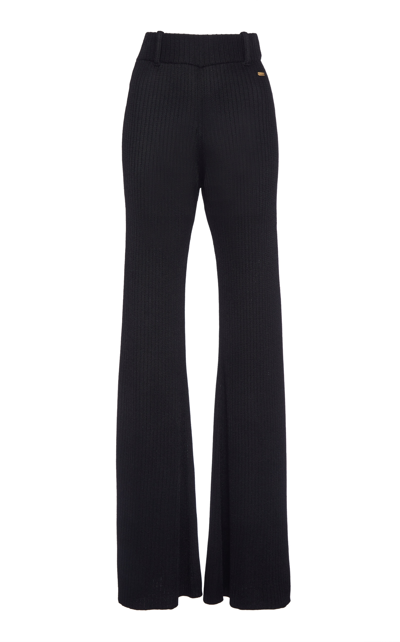 Tom Ford Ribbed Flared Pants In Black