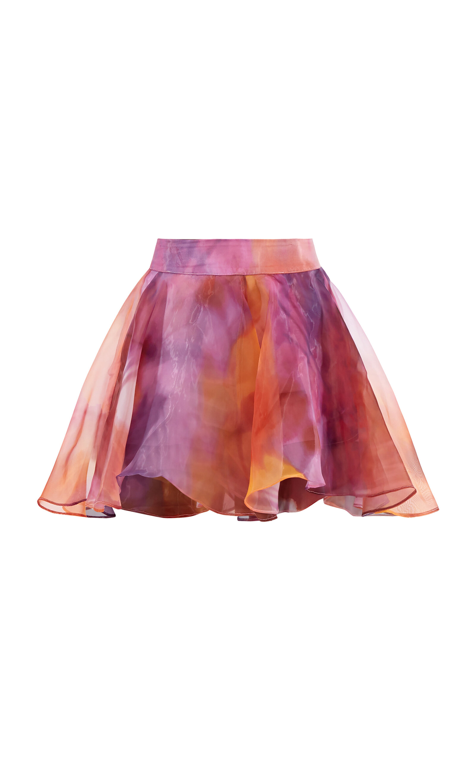 Andrea Iyamah Flared Organza Shorts In Print