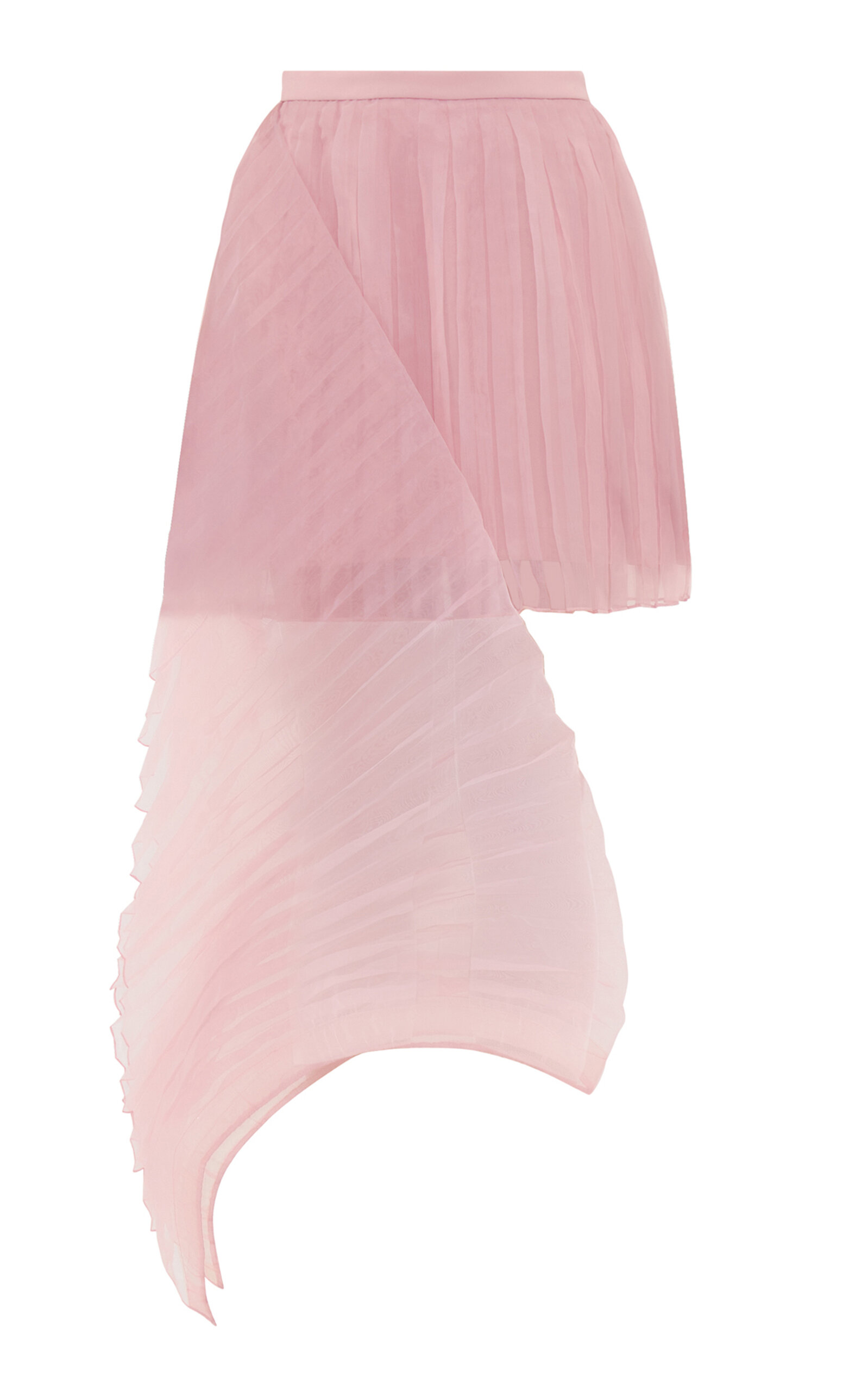 Andrea Iyamah Asymmetric Pleated Mini Skirt In Pink