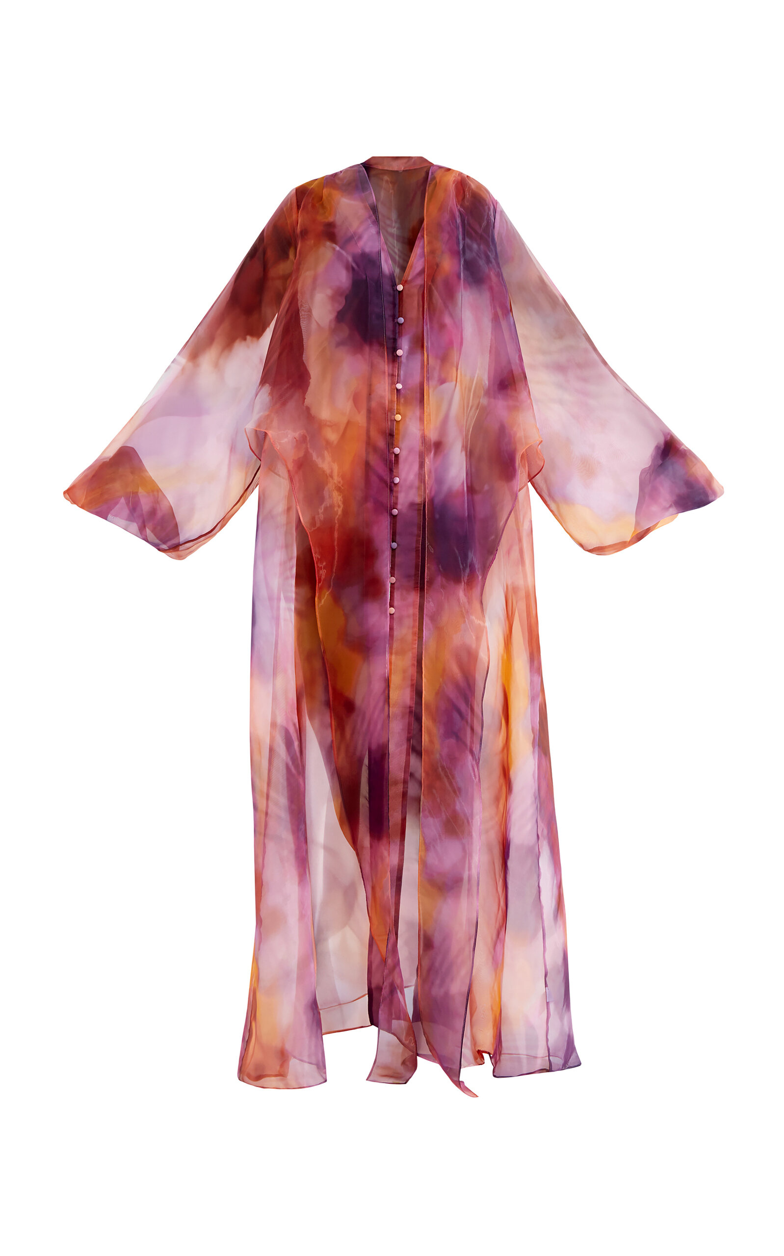 Andrea Iyamah Nali Organza Robe In Print