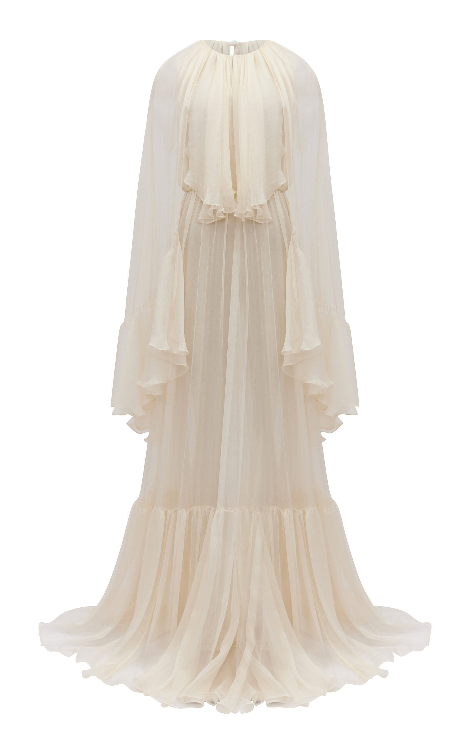 HARITHAND PIERIS SILK CAPELET DRESS 