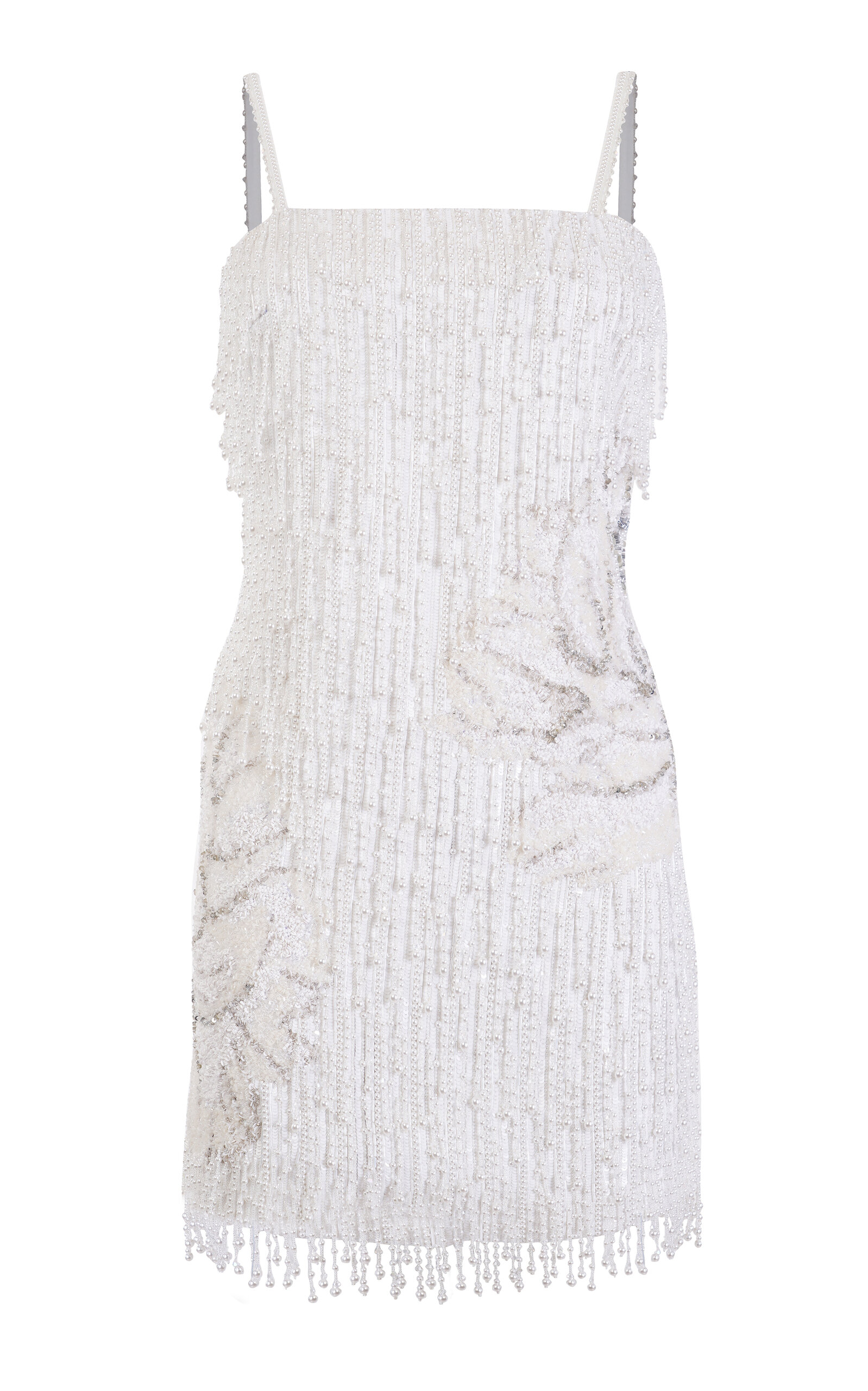 Shop La Fuori Eleganza Alba Fringed Mini Dress In White