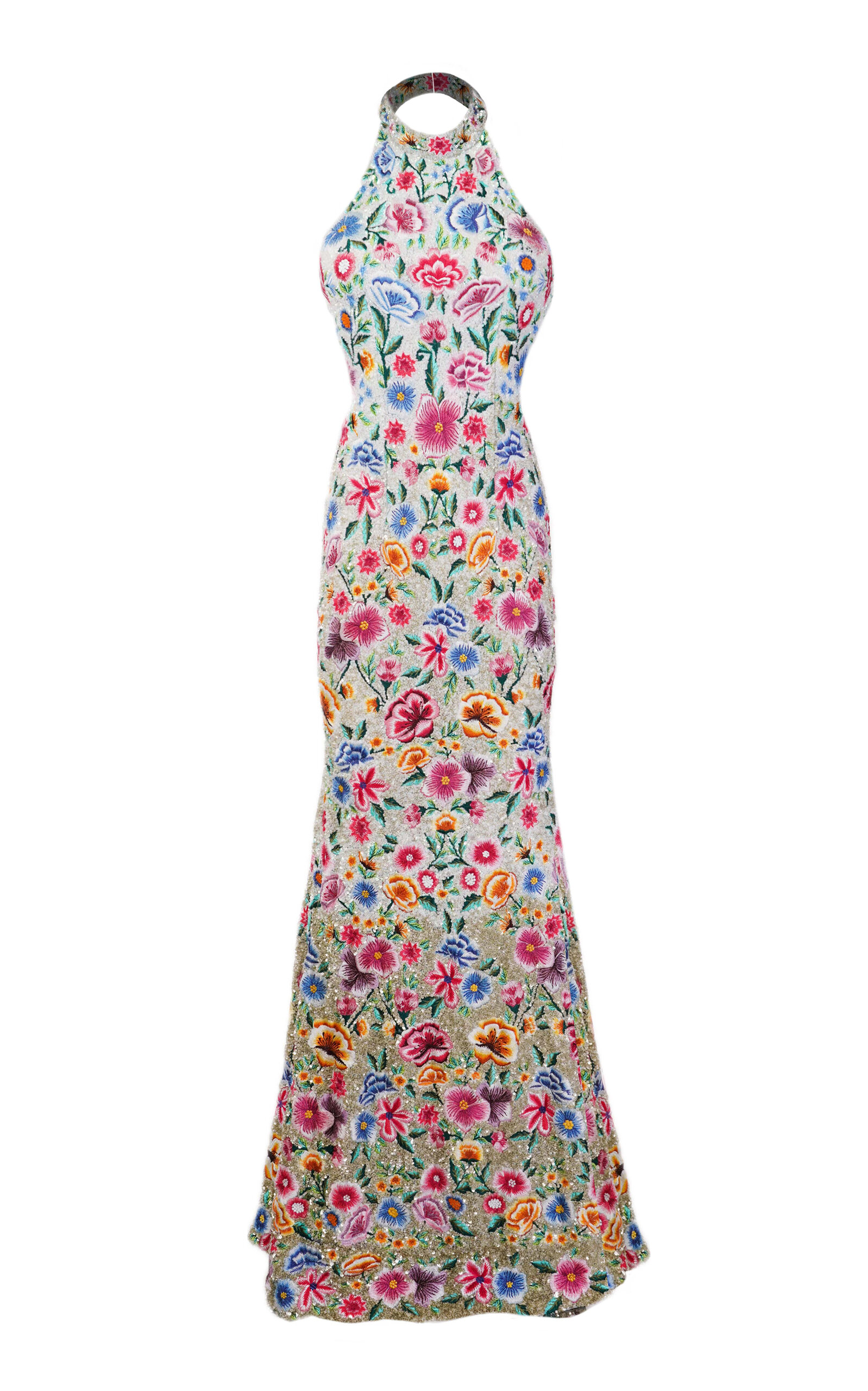 Shop La Fuori Seraphina Opal Blossom Gown In Multi