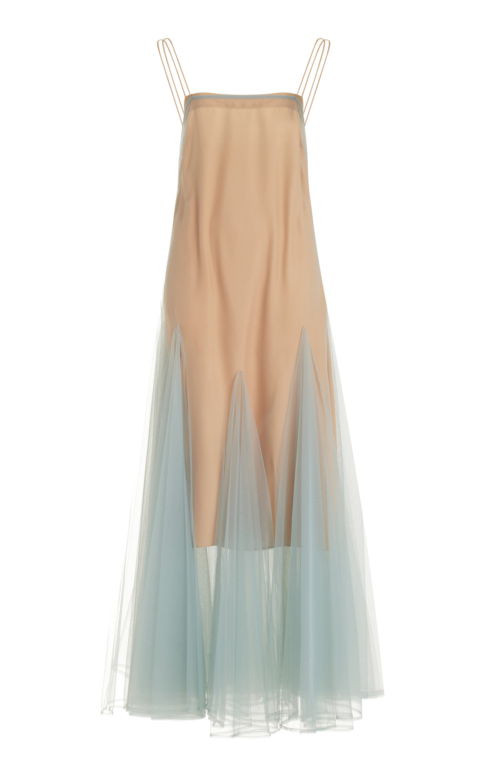 Shop Kamperett Camille Layered Dress In Light Blue