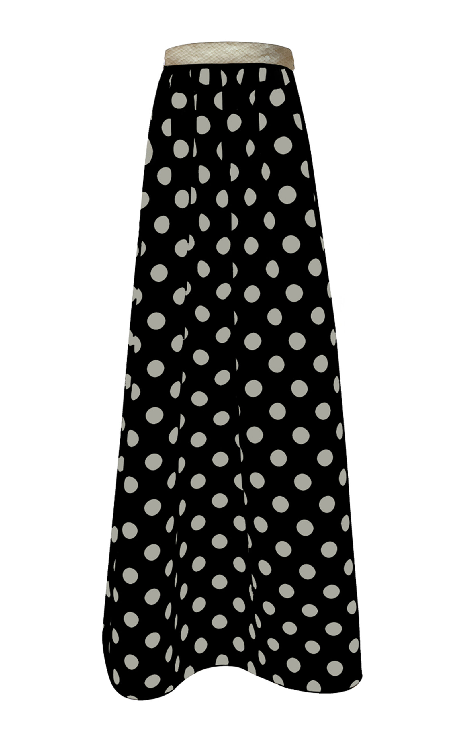 Shop Dima Ayad Strapless Sequined Polka Dot Dress In Black,white