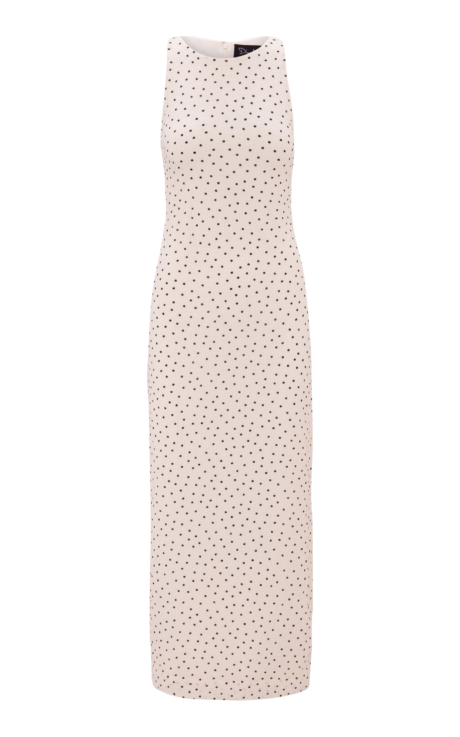 Shop Dima Ayad Halter Polka-dot Bubble Top Dress In Black,white