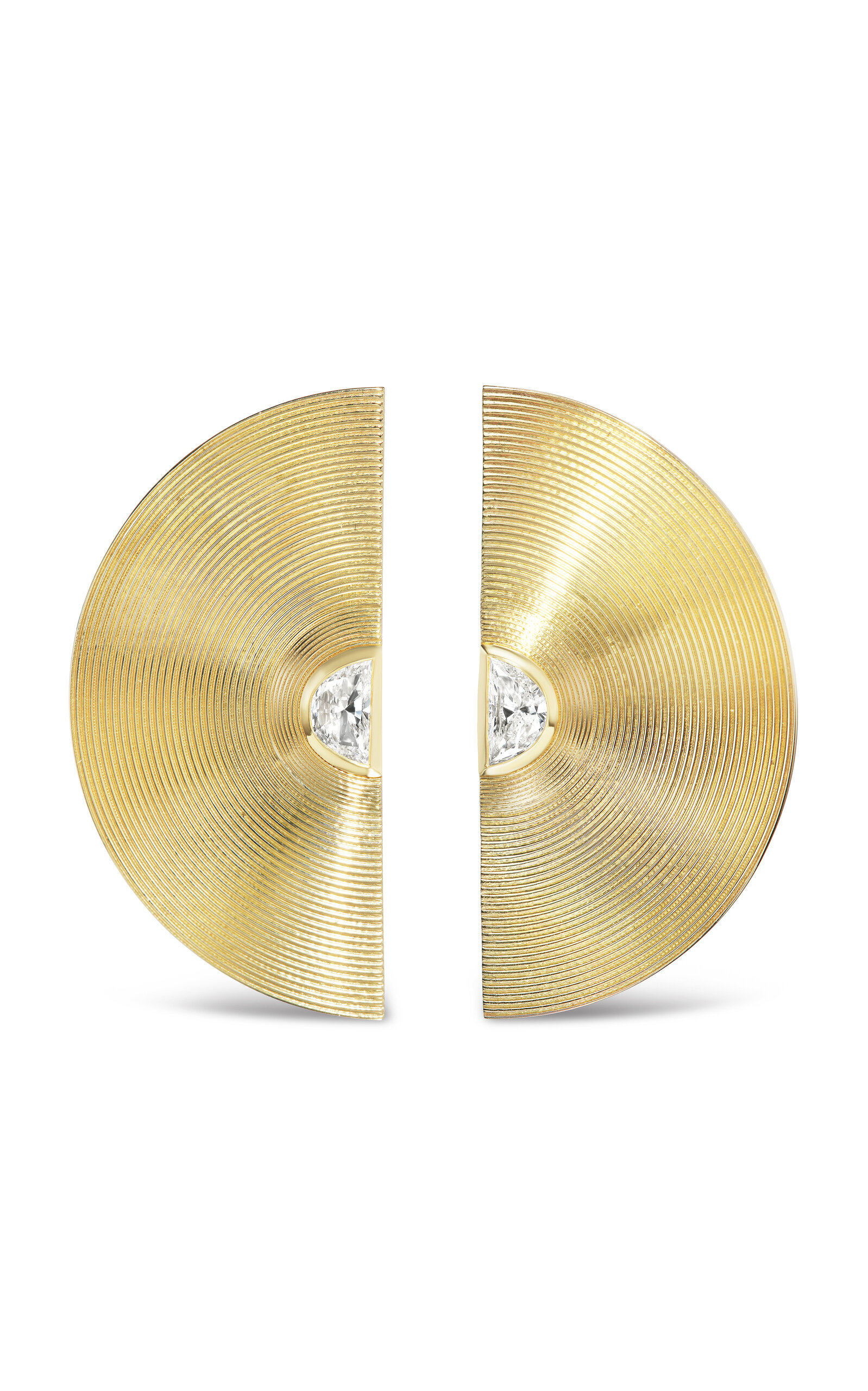 Shop Jade Ruzzo 18k Yellow Gold Cymbal Earrings