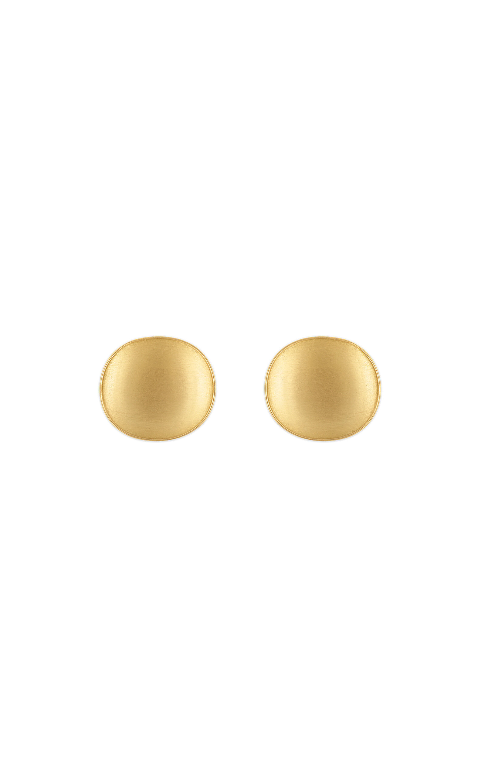 18k Yellow Gold Concave Studs Small