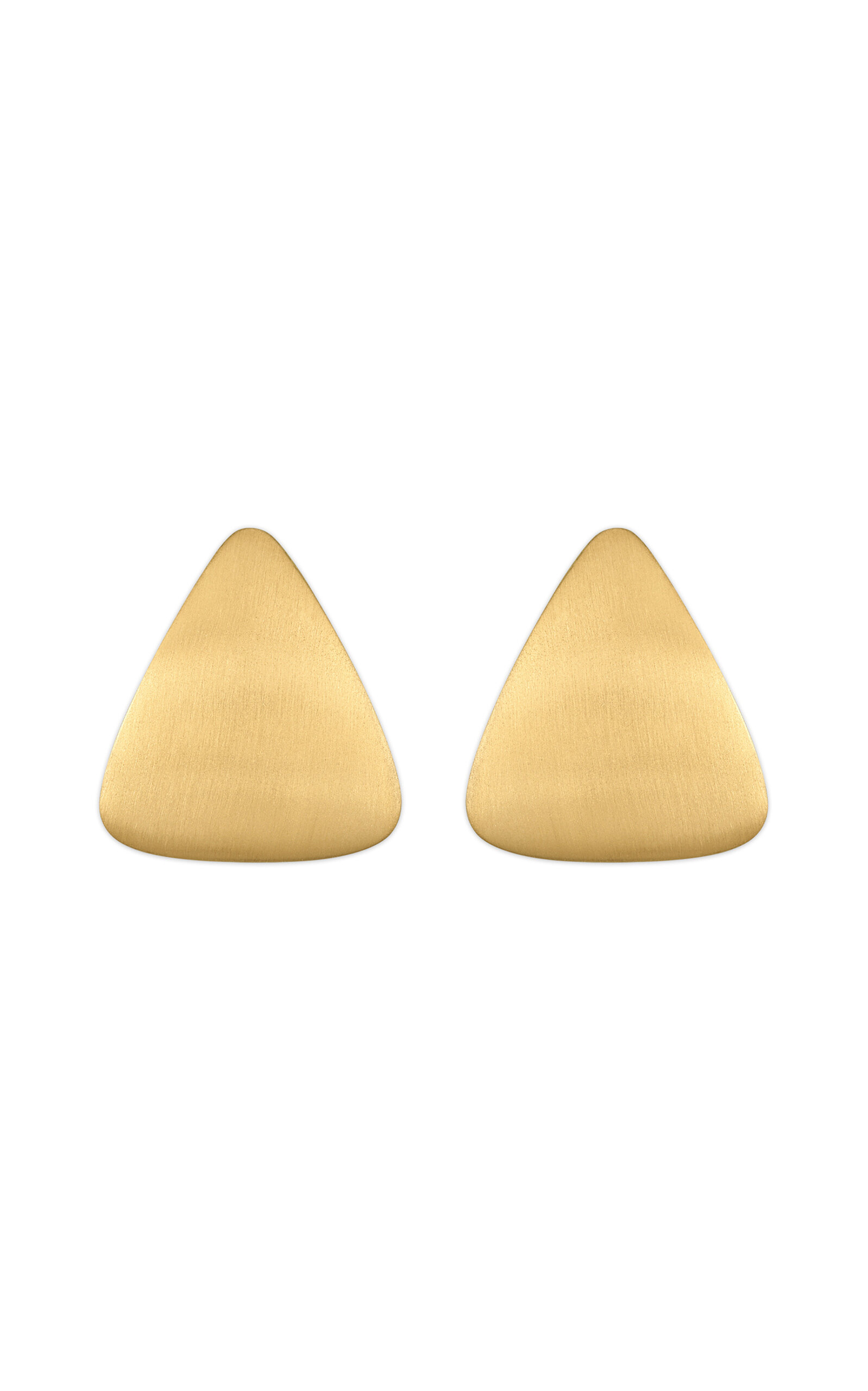 18k Yellow Gold Guitar Pick Earrings