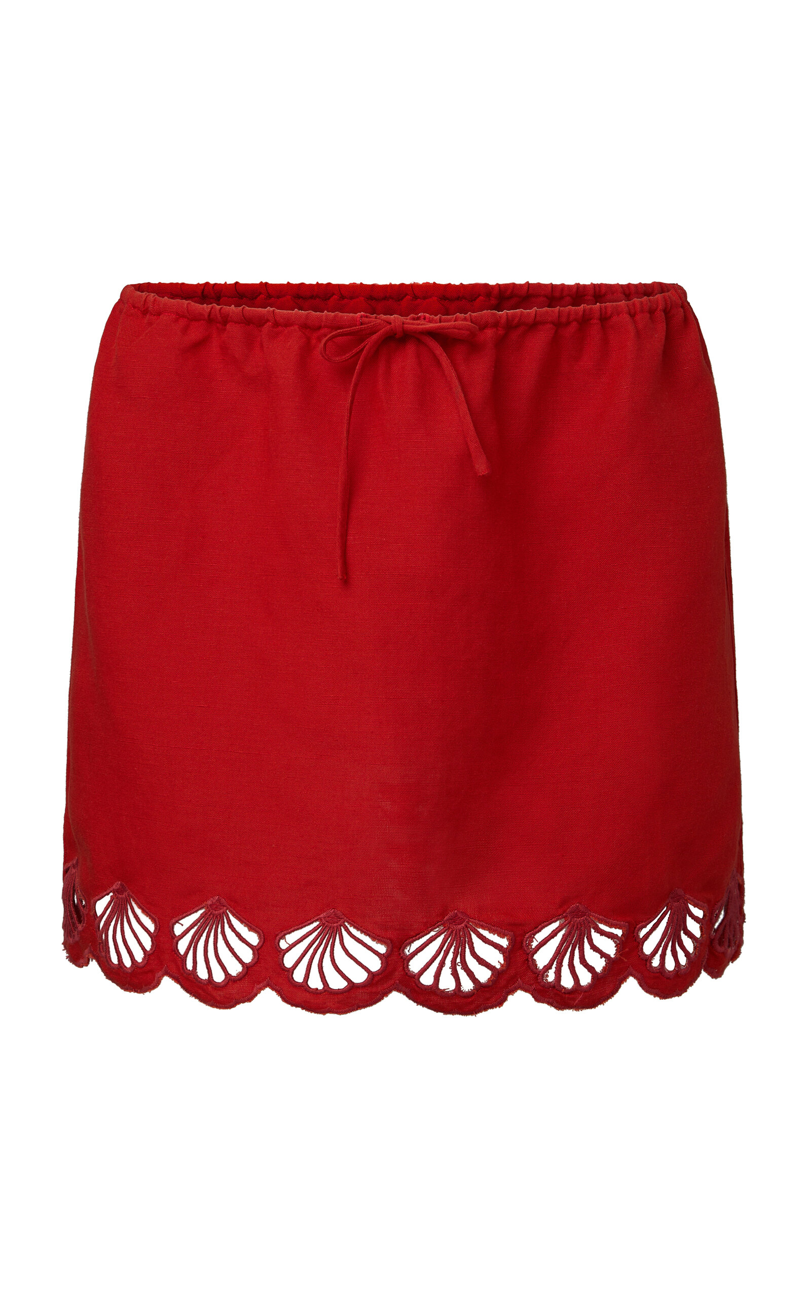 Linen-Blend Mini Skirt