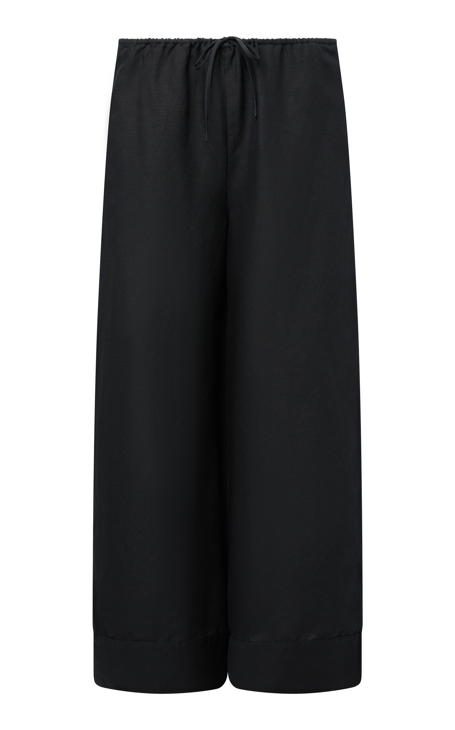 Linen-Blend Wide-Leg Pants