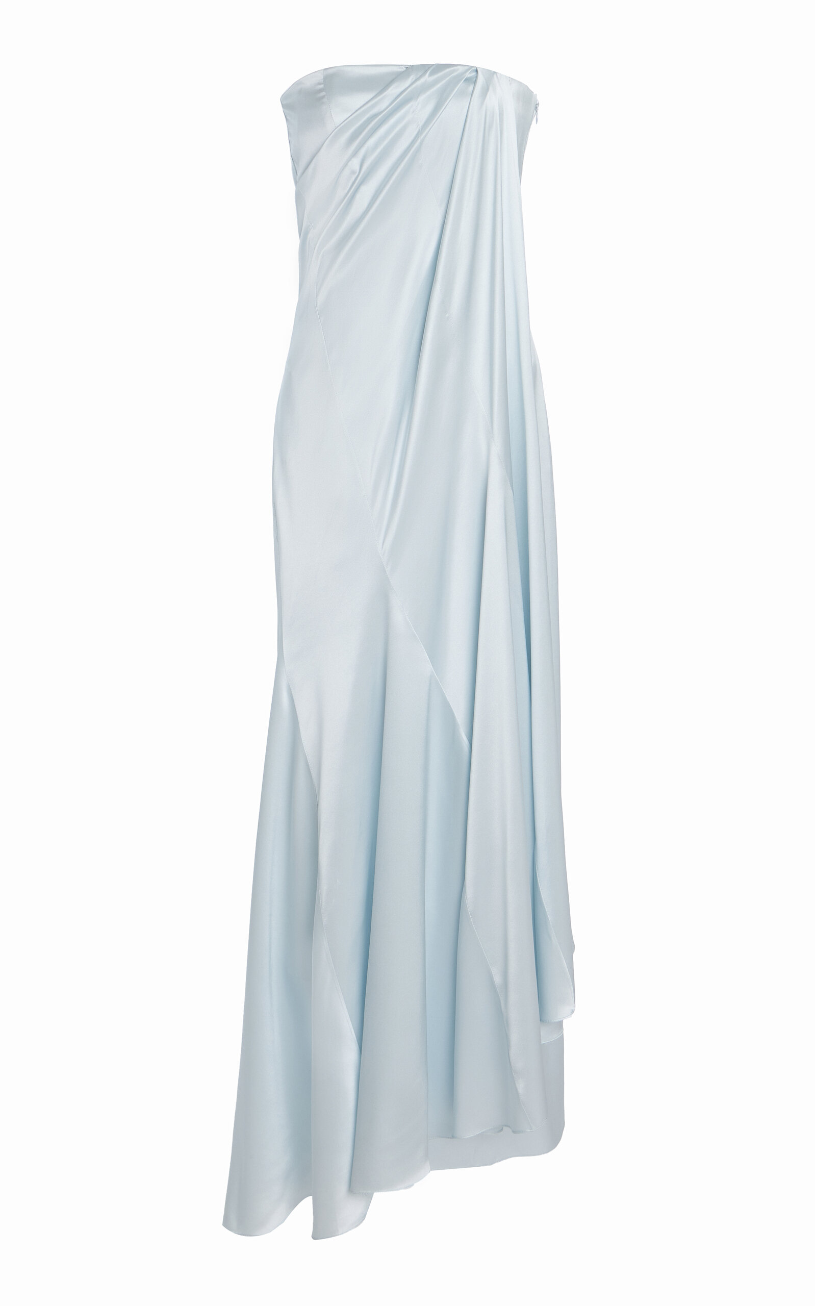 Exclusive Draped Silk-Satin Maxi Dress