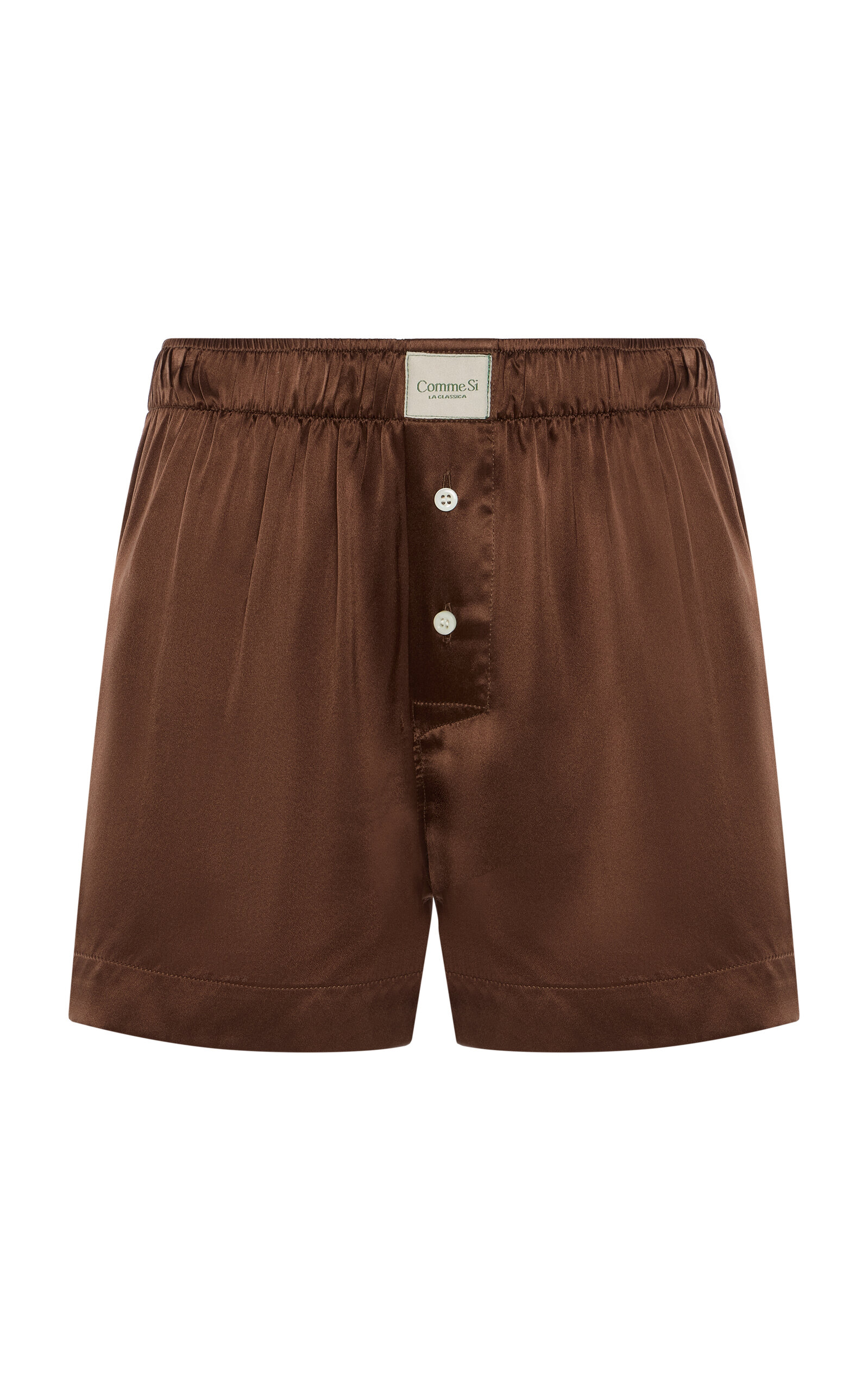 La Boxer Classica Silk-Charmeuse Shorts