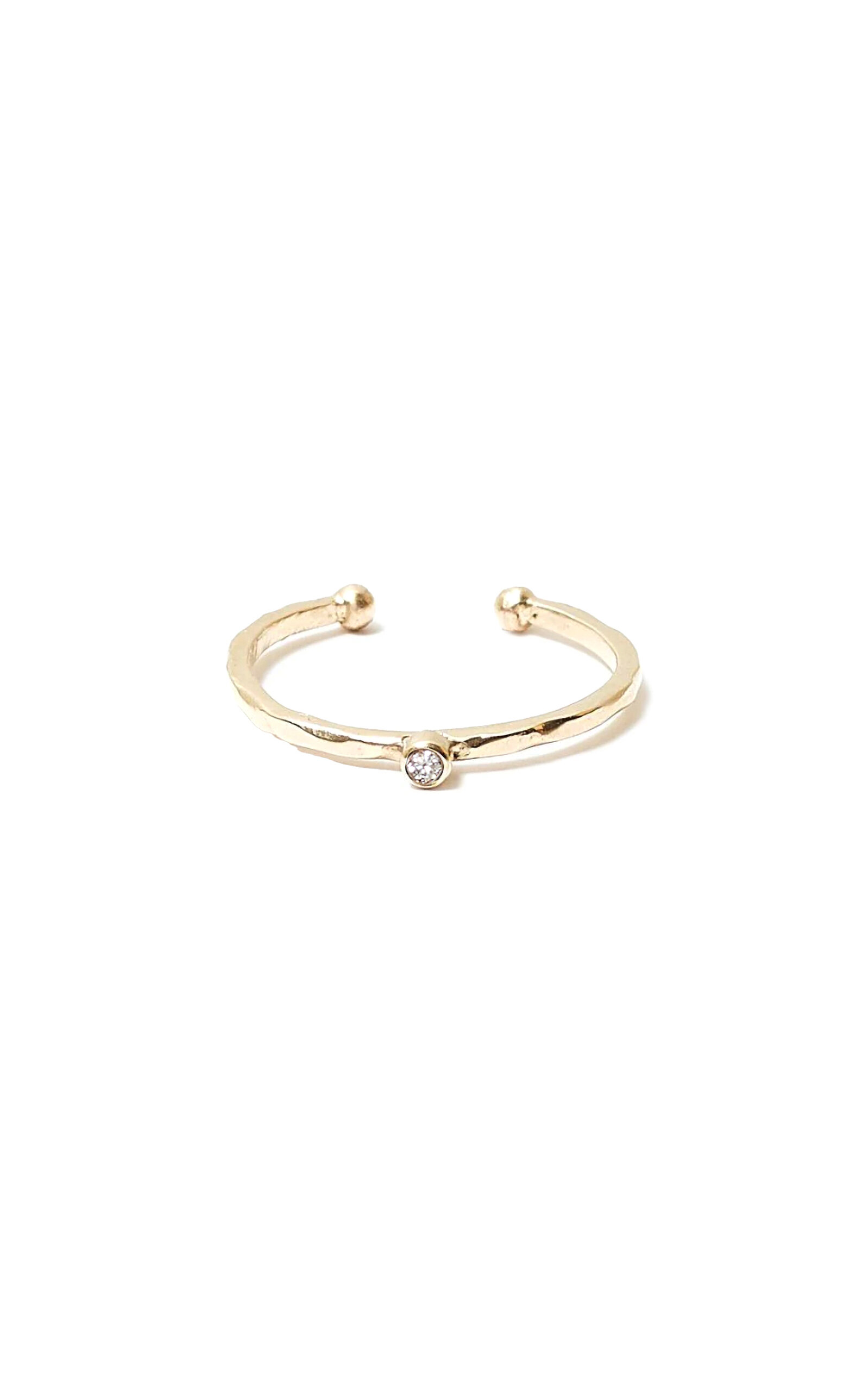 Diamond 14K Gold-Plated Toe Ring