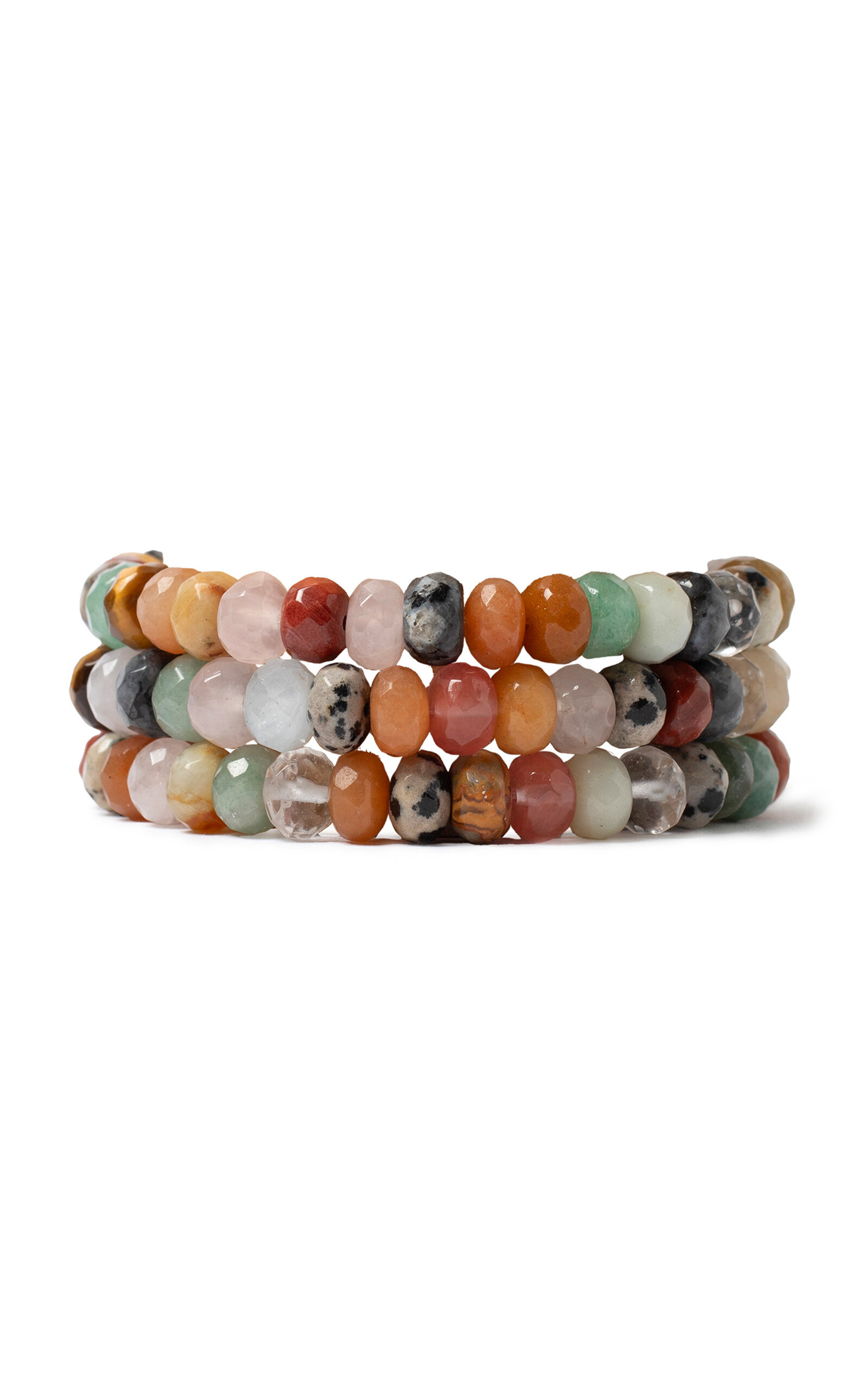 Set-of-Three Mesa Multi-Stone Bracelets