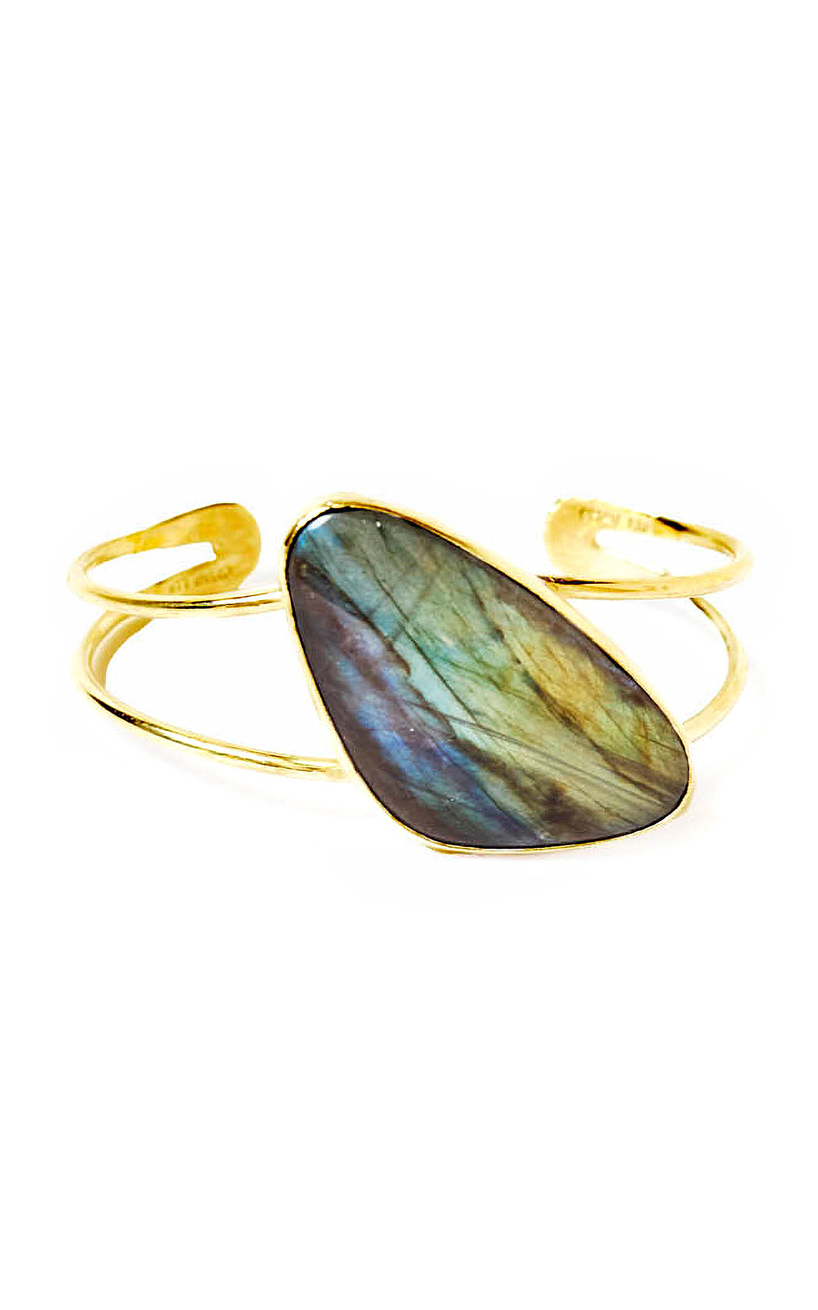 Yasmine 18K Gold-Plated Labradorite Cuff