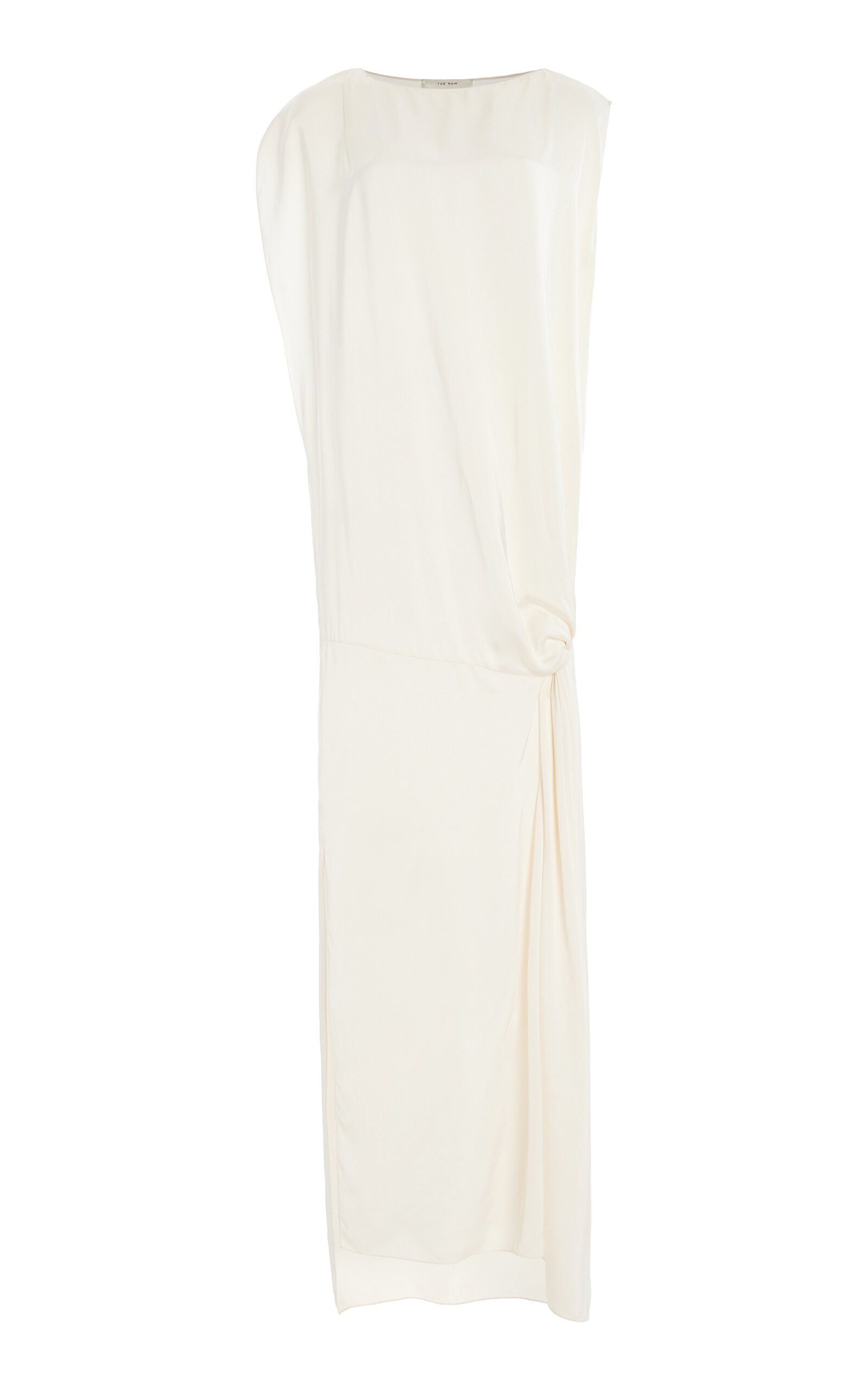 Shop The Row Esmee Draped Jersey Crepe Maxi Dress In Ivory