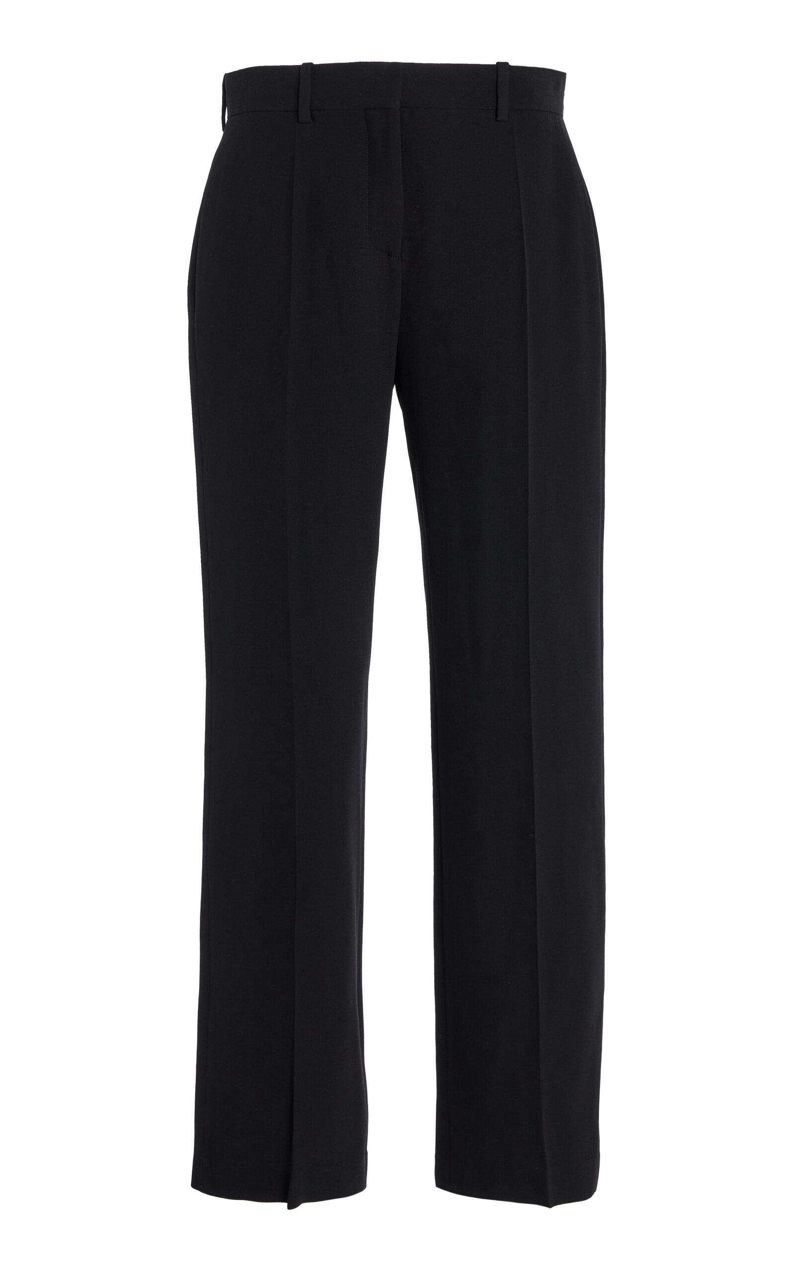 Selvie Low-Rise Silk Straight-Leg Pants