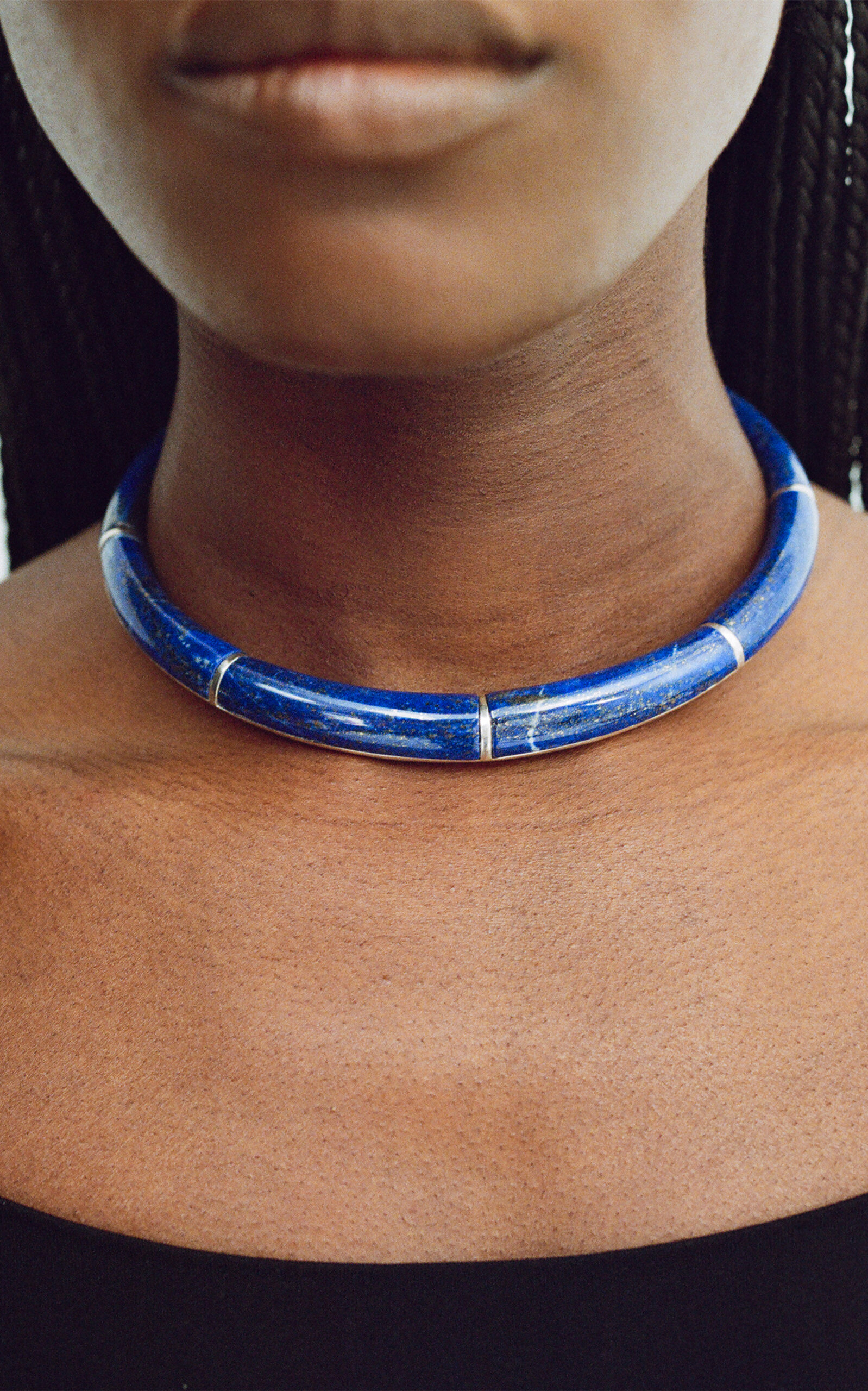 Shop Sophie Buhai Division Lapis Collar Necklace In Blue