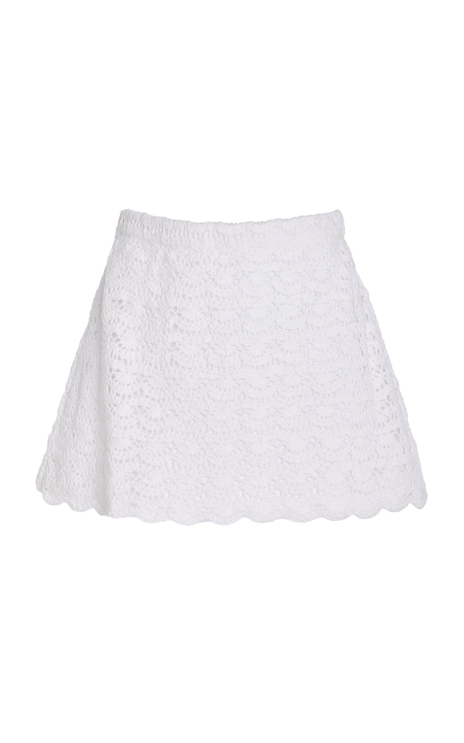 Exclusive Rosamund Crocheted Cotton Mini Skirt