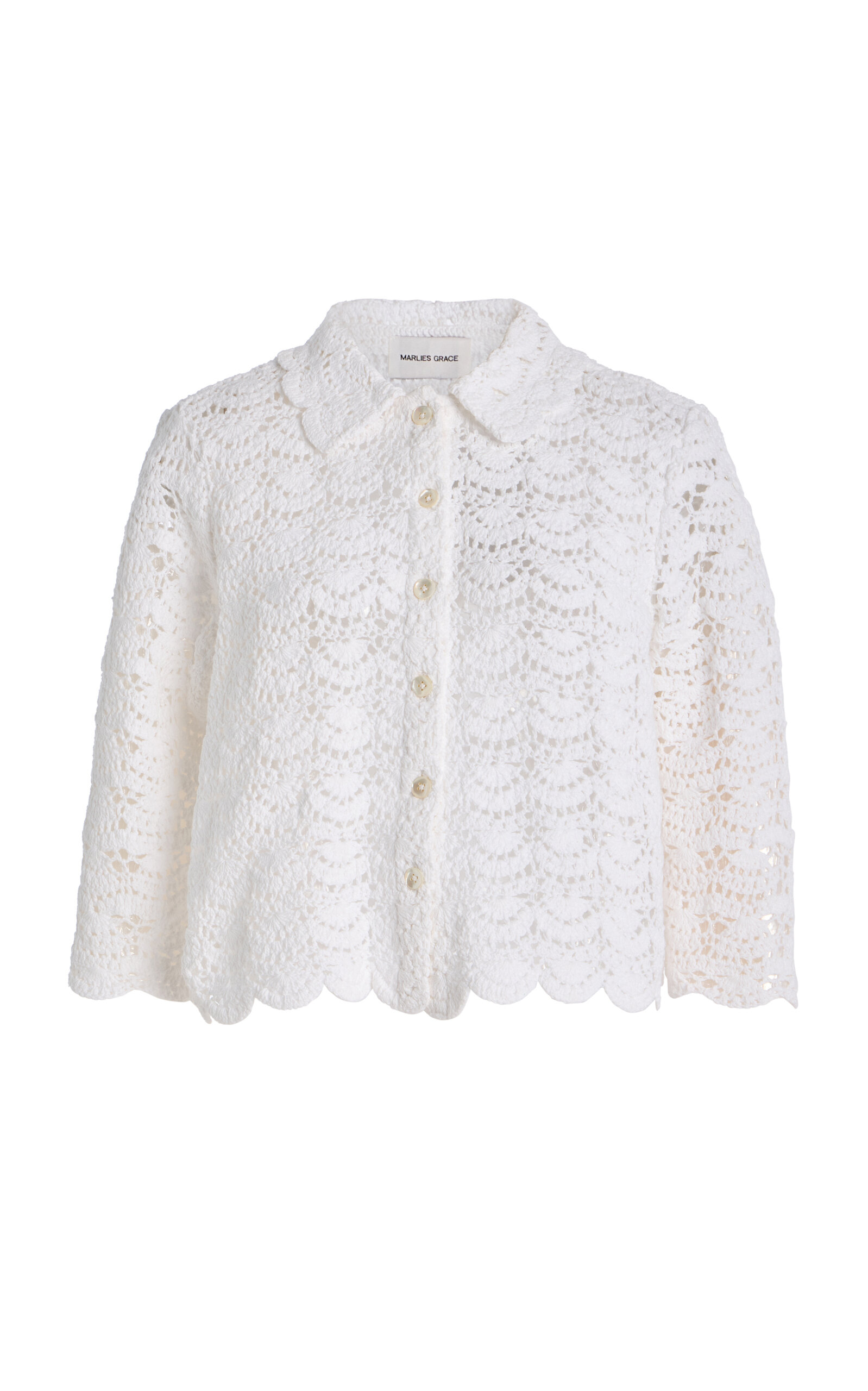 Exclusive Rosamund Crocheted Cotton Jacket