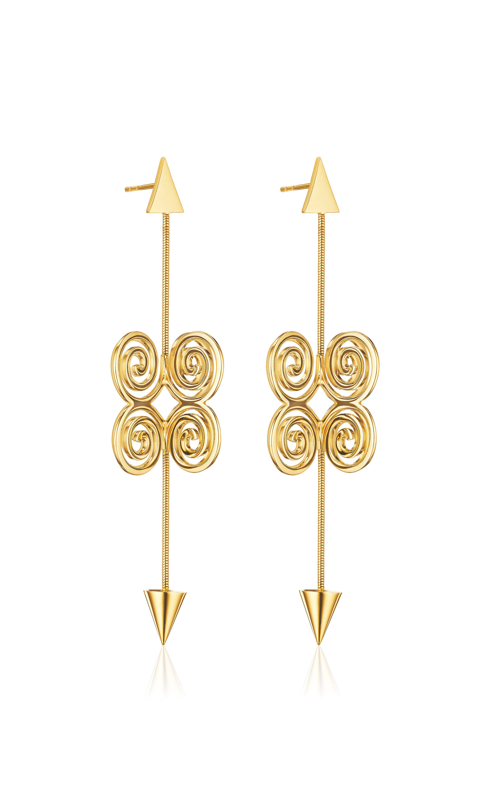 Shop Cadar 18k Yellow Gold Essence Drop Earrings