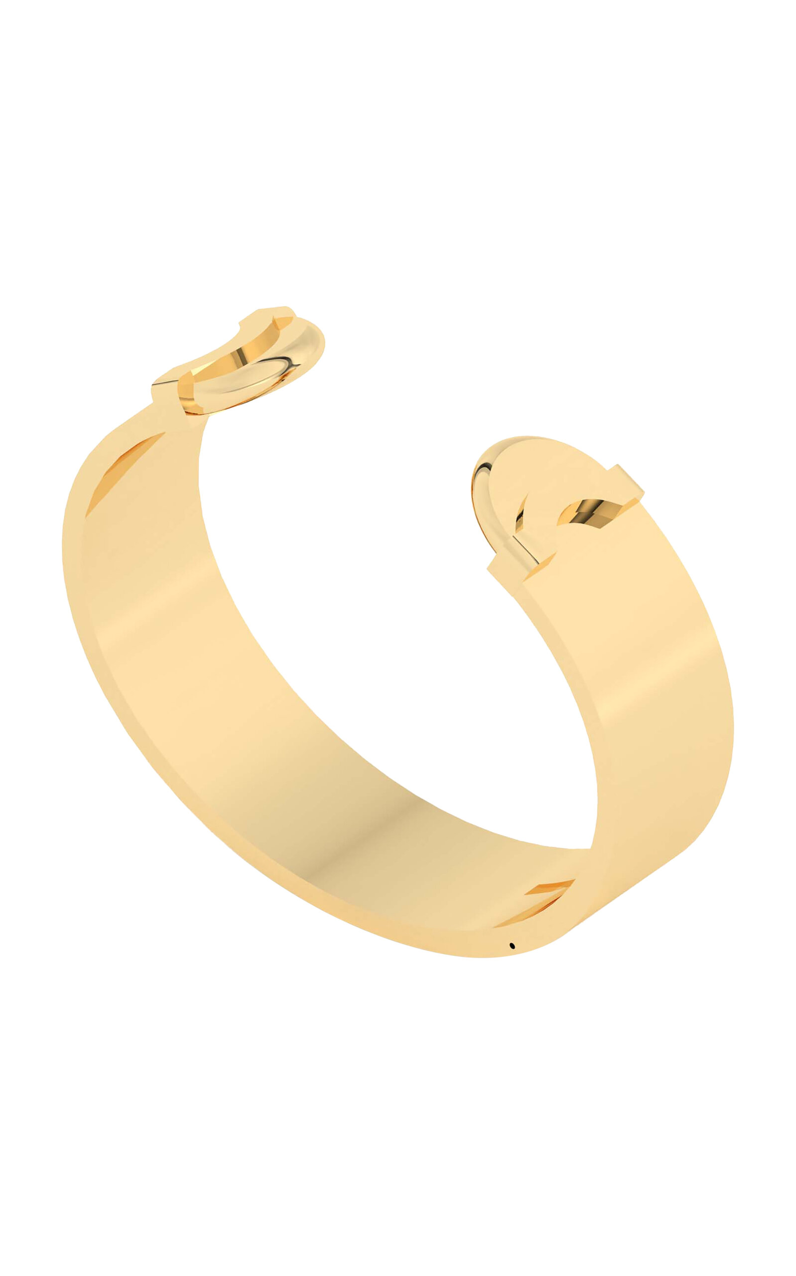 Shop Wyld Box Jewelry 18k Yellow Gold Doppia Luna Wide Cuff