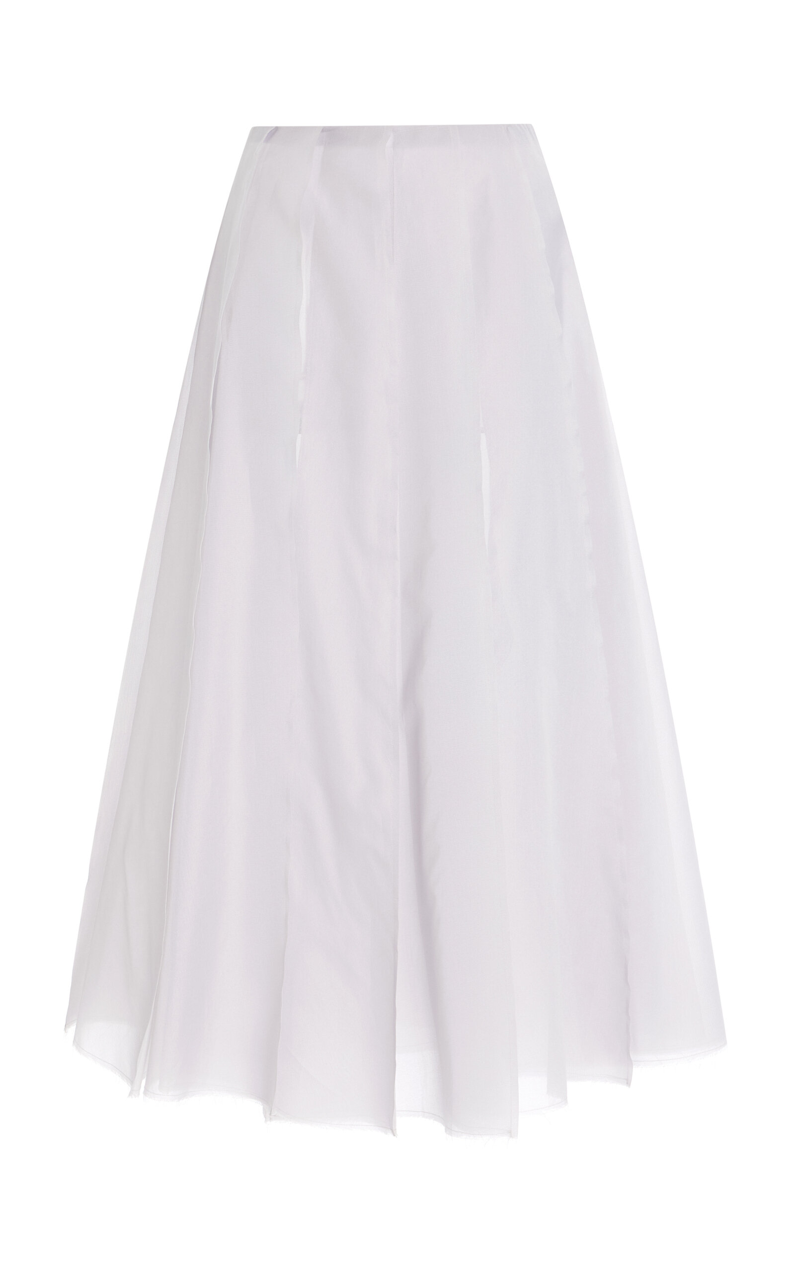 Shop Altuzarra Dex Pleated Silk Maxi Skirt In Grey